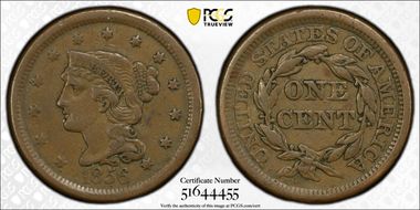 1856 1C N-14 VF35BN
