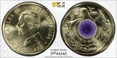 2024-C $2 War Animal Remembrance Colorized MS69