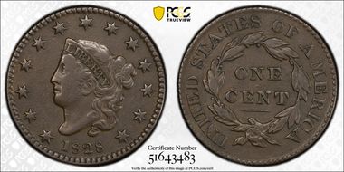1828 1C N-10 Small Wide Date N1BN