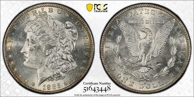 1885-S $1 MS62