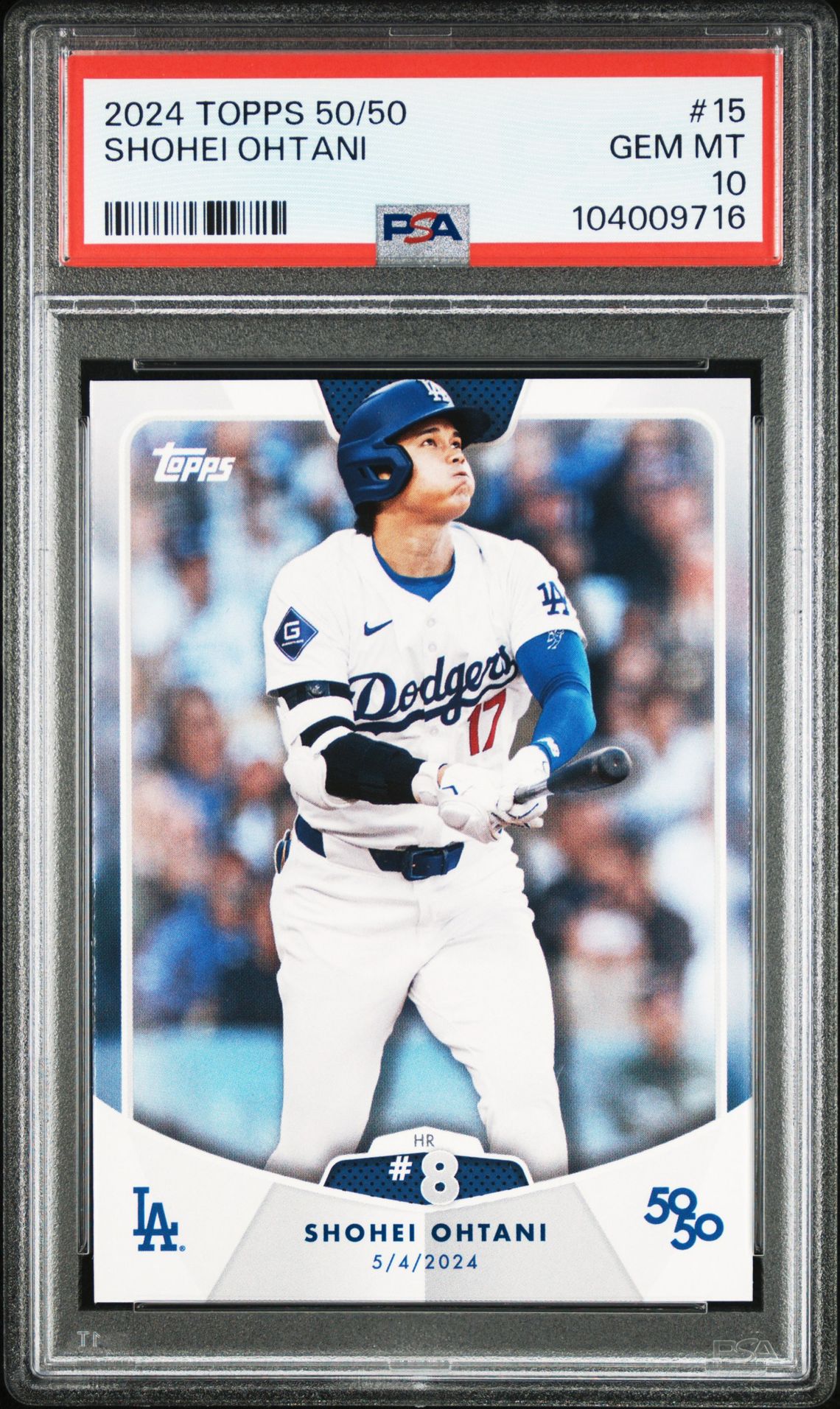 2024 Topps TOPPS 50/50 SHOHEI OHTANI CHROME-"LA" LOGOFRACTOR #15 Shohei Ohtani front