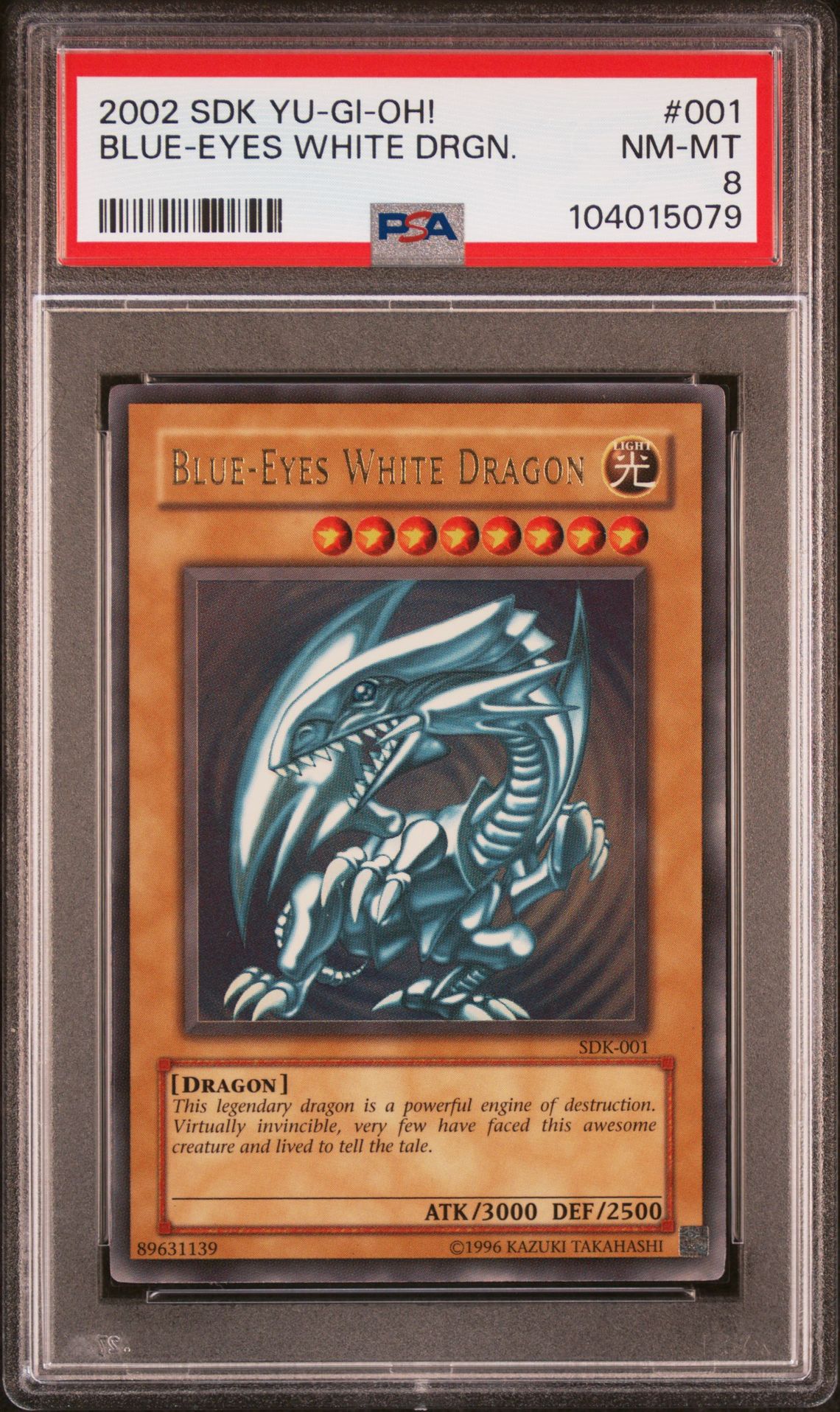 2002 Yu-Gi-Oh! YU-GI-OH! STARTER DECK: KAIBA 1ST EDITION #001 Blue-Eyes White Drgn. front