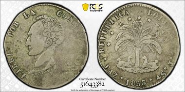 1853-PAZ J 4 Sol Bare Head, Small Stars F15