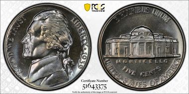 1939 5C Reverse of 1938 PR68