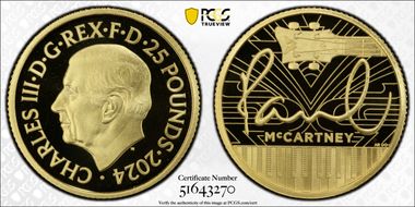 2024 £25 Paul McCartney 1/4oz Au PR70DCAM