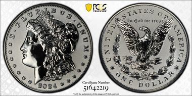 2024-S $1 Morgan Dollar Rev PR Two-Coin Reverse Proof Set First Strike PR69