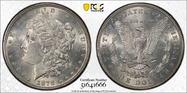 1878 7TF $1 Reverse of 1879 MS61