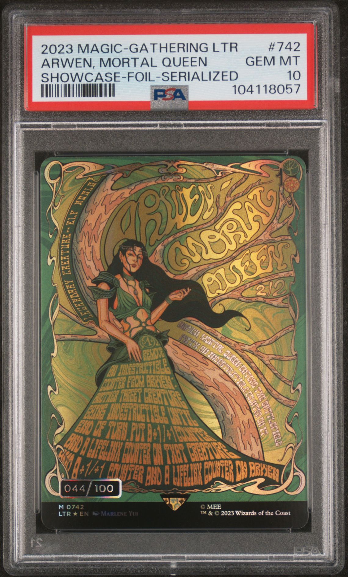 2023 MTG MAGIC THE GATHERING THE LORD OF THE RINGS: TALES OF MIDDLE-EARTH SHOWCASE-FOIL-SERIALIZED #742 Arwen, Mortal Queen front