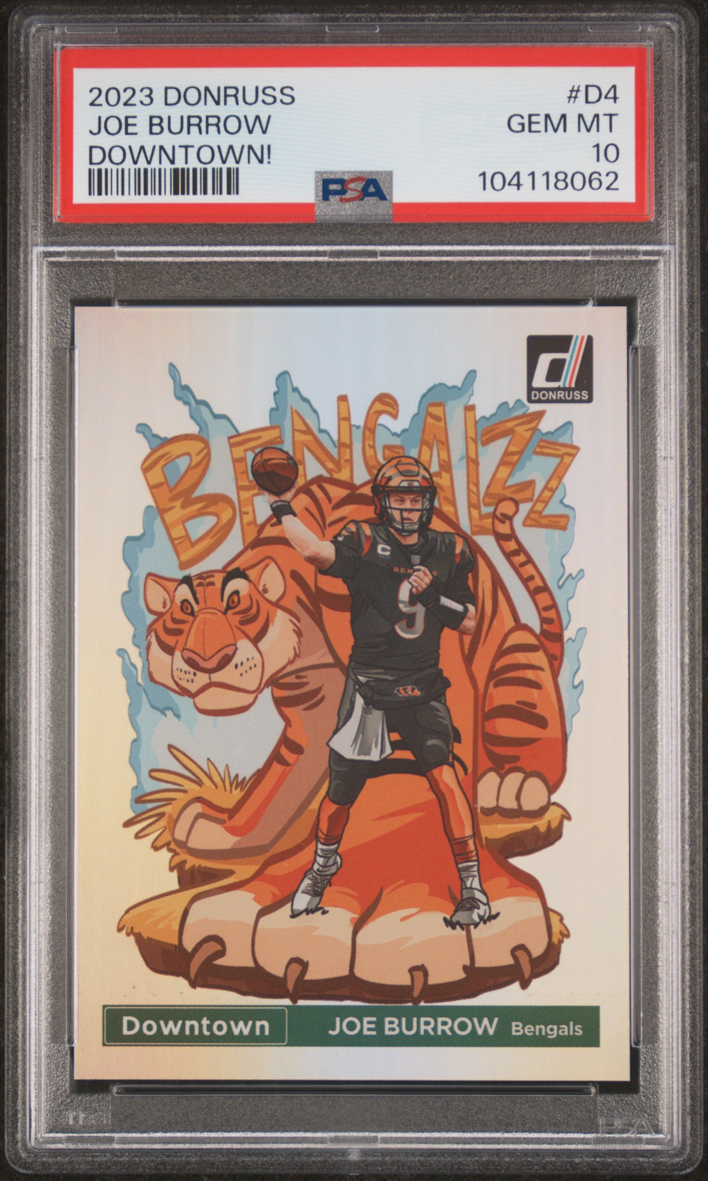 2023 Panini Donruss Downtown! Joe Burrow #D4 Gem Mt 10 front