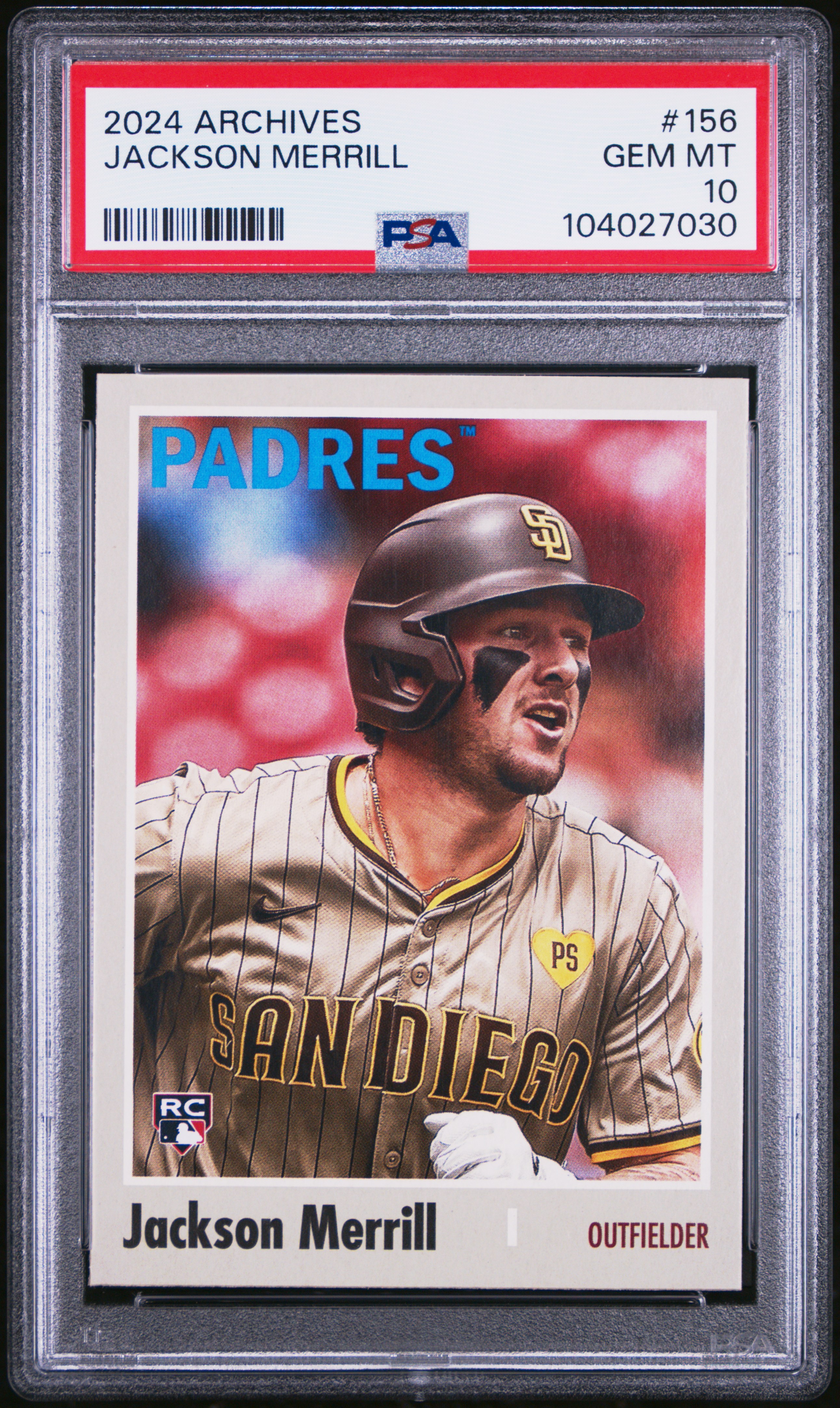 2024 Topps Archives Jackson Merrill #156 Gem Mt 10 front