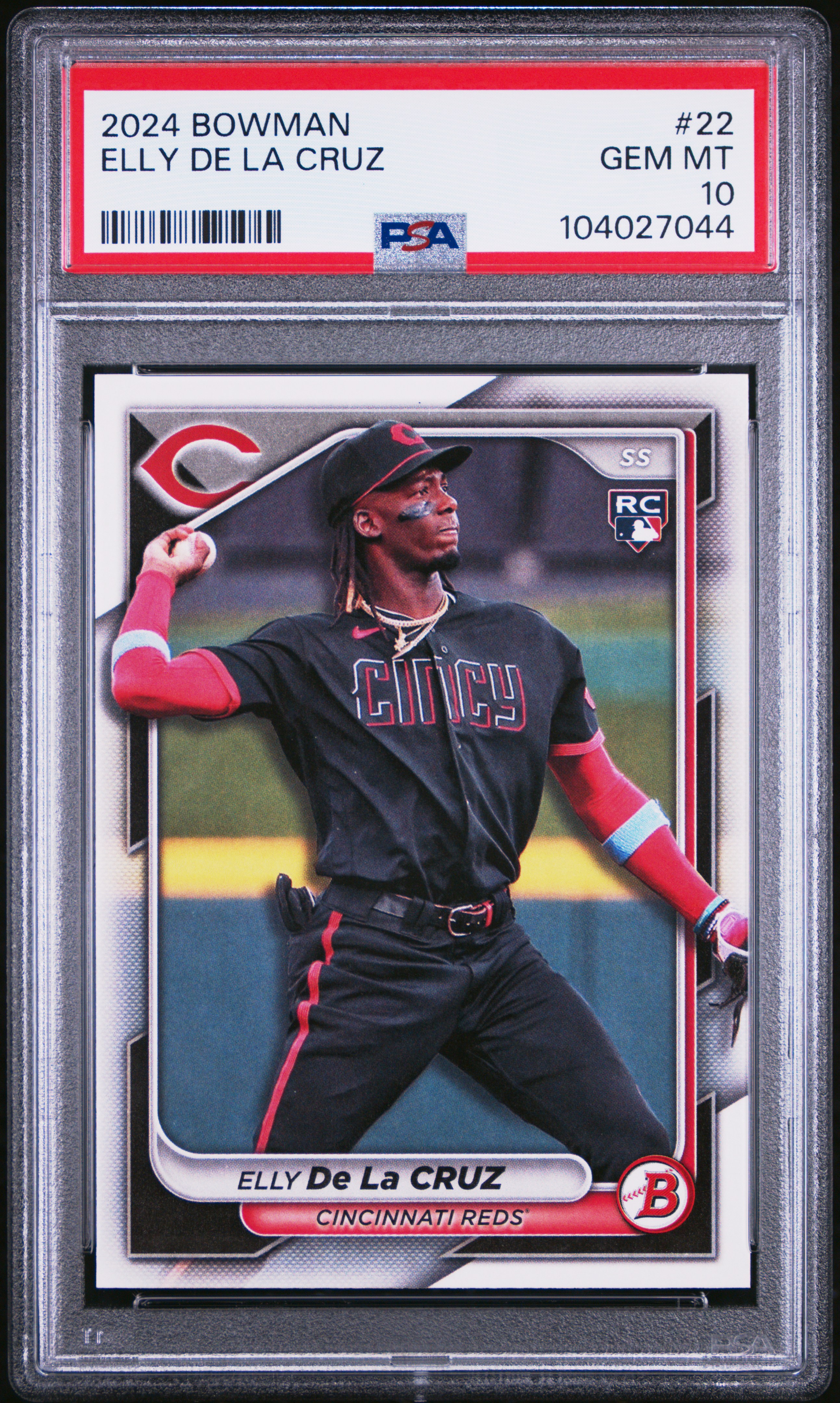 2024 Bowman Elly De La Cruz #22 Gem Mt 10 front