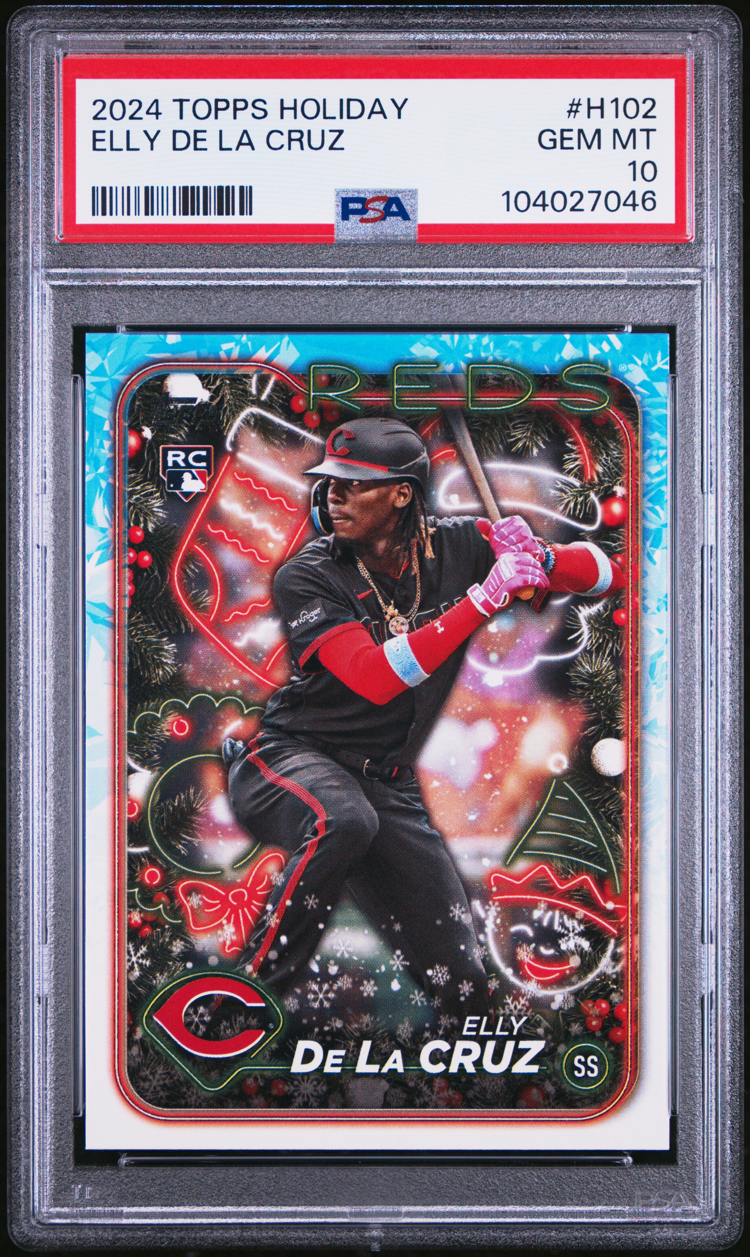 2024 Topps Holiday Elly De La Cruz #H102 Gem Mt 10 front