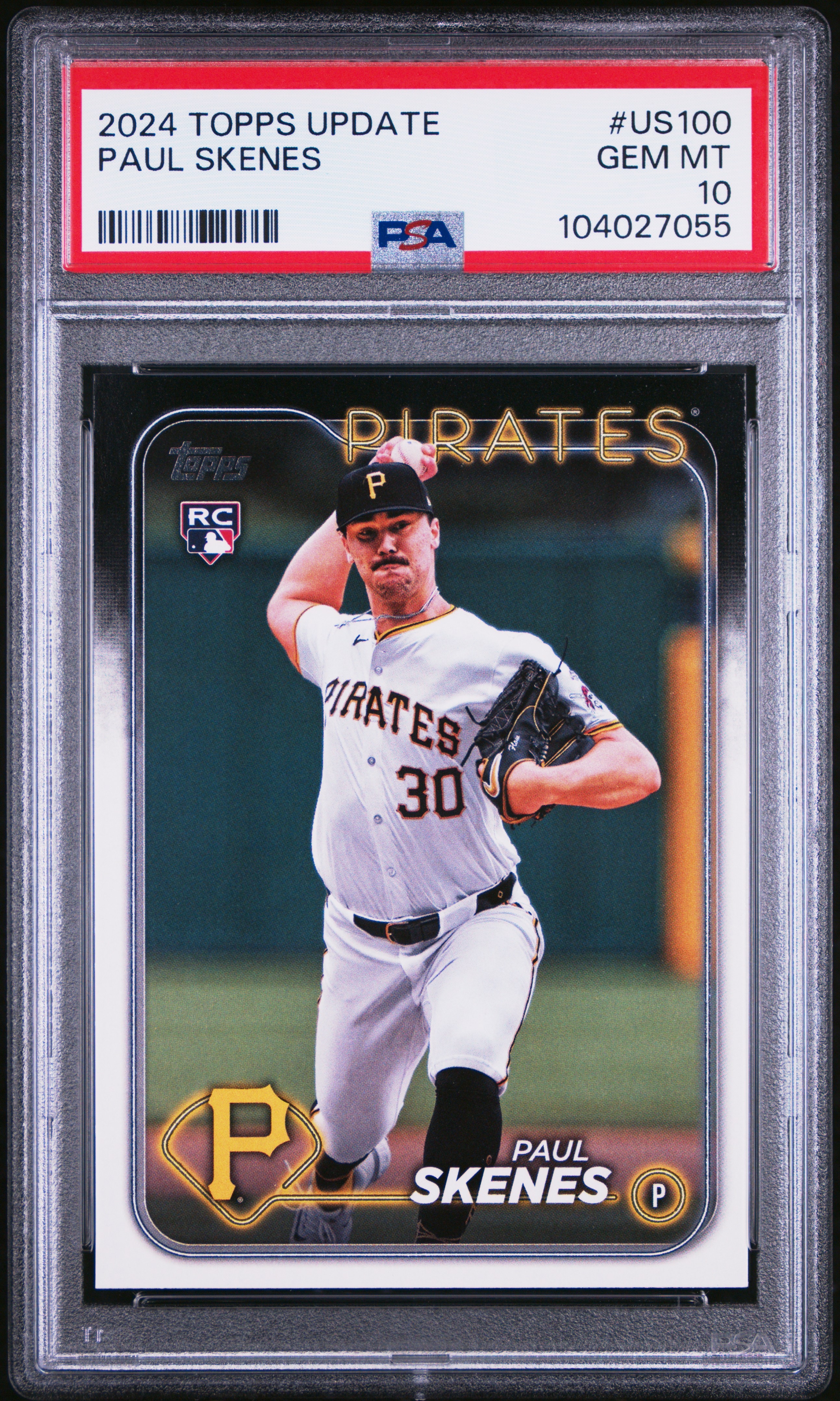2024 Topps Update Paul Skenes #Us100 Gem Mt 10 front