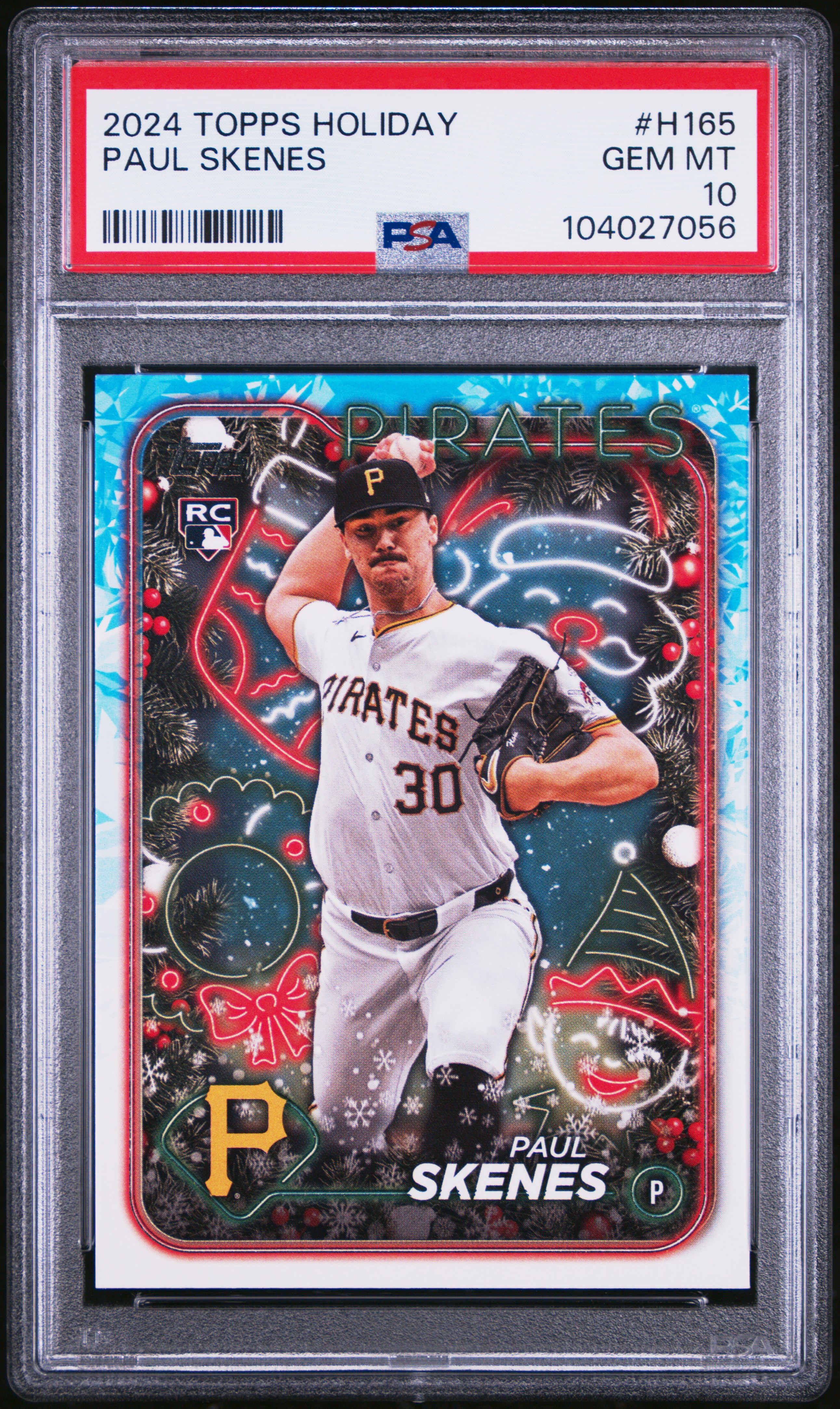 2024 Topps Holiday Paul Skenes #H165 Gem Mt 10 front