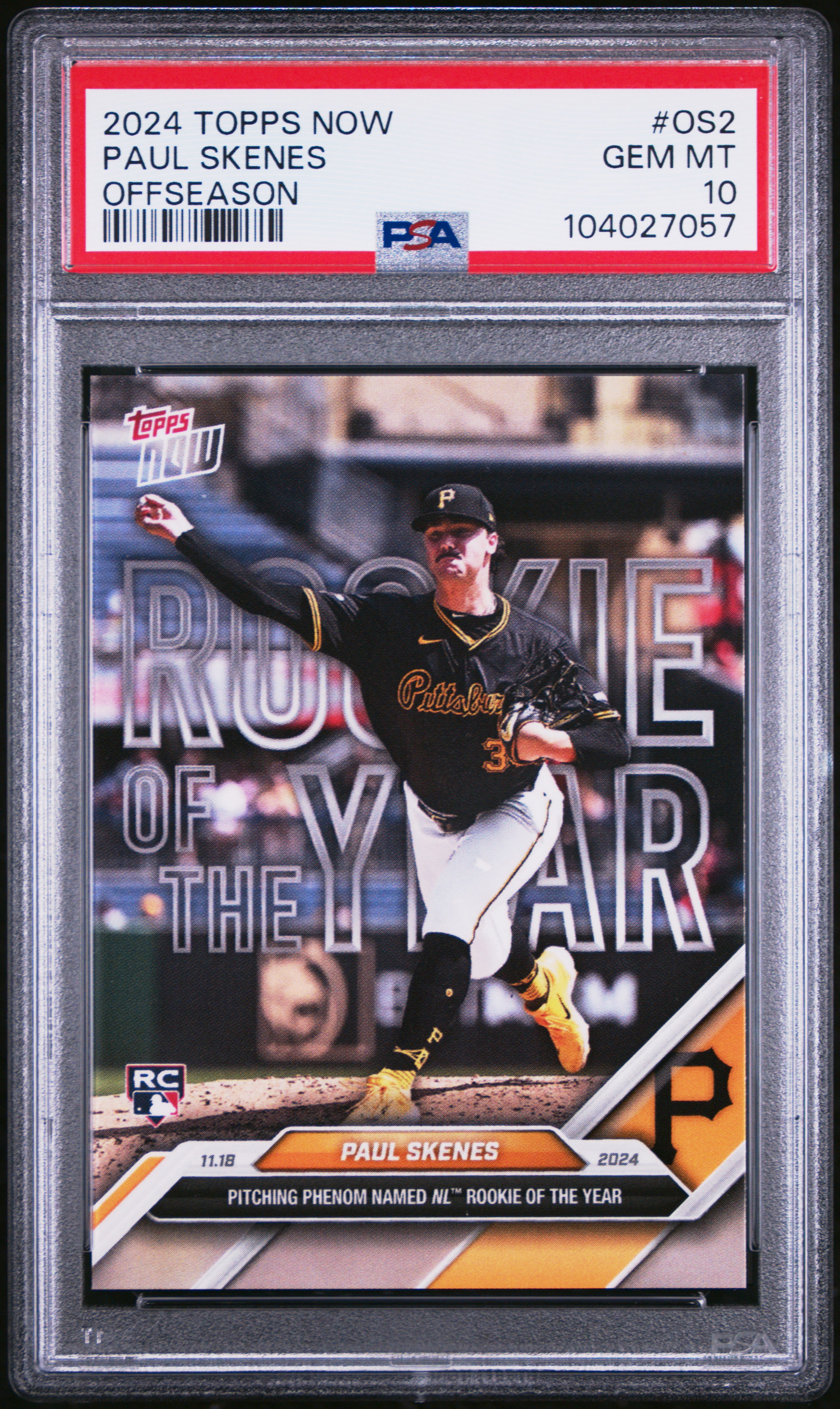 2024 Topps Now Offseason Paul Skenes #Os2 Gem Mt 10 front