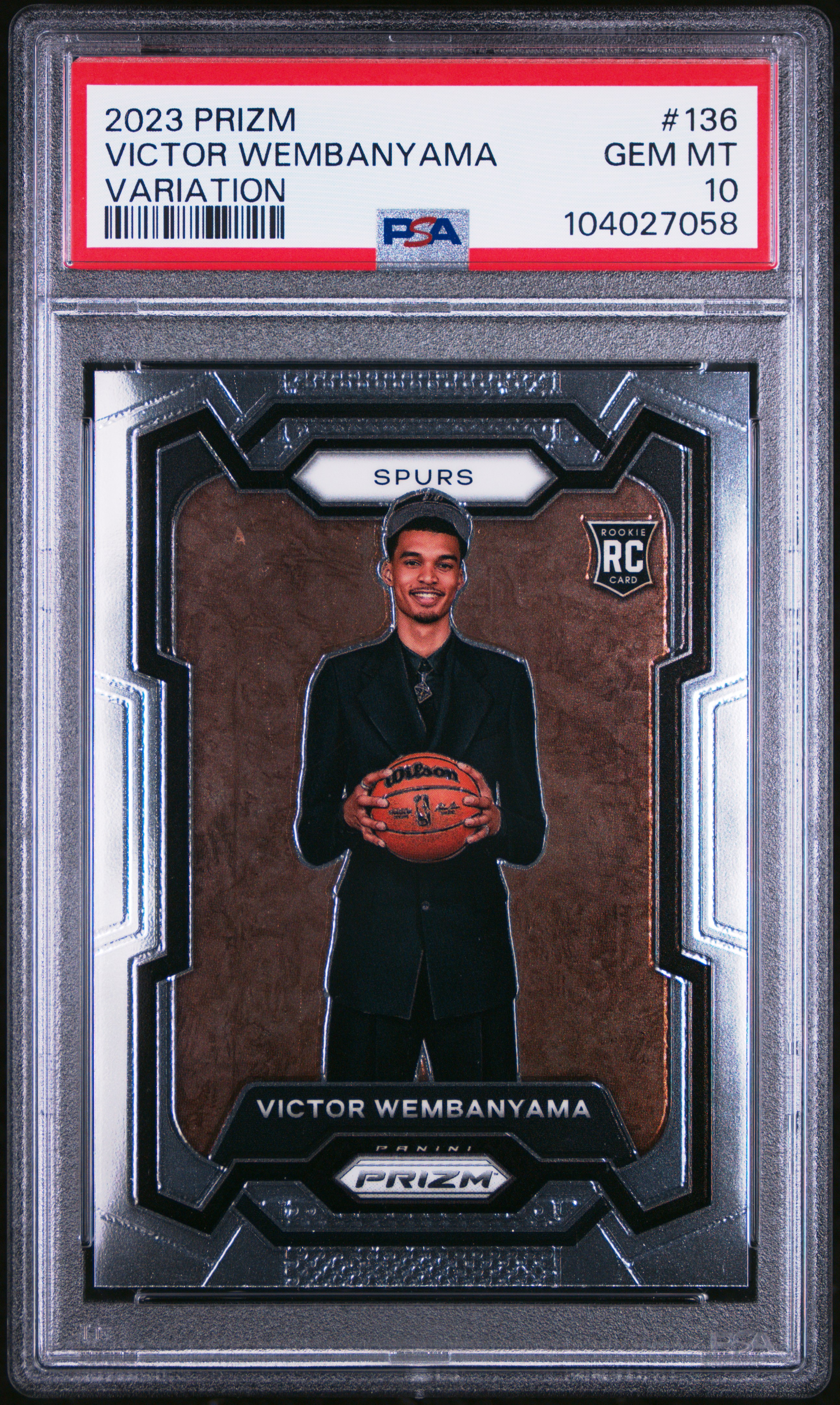 2023 Panini Prizm Victor Wembanyama #136 (Variation) Gem Mt 10 front