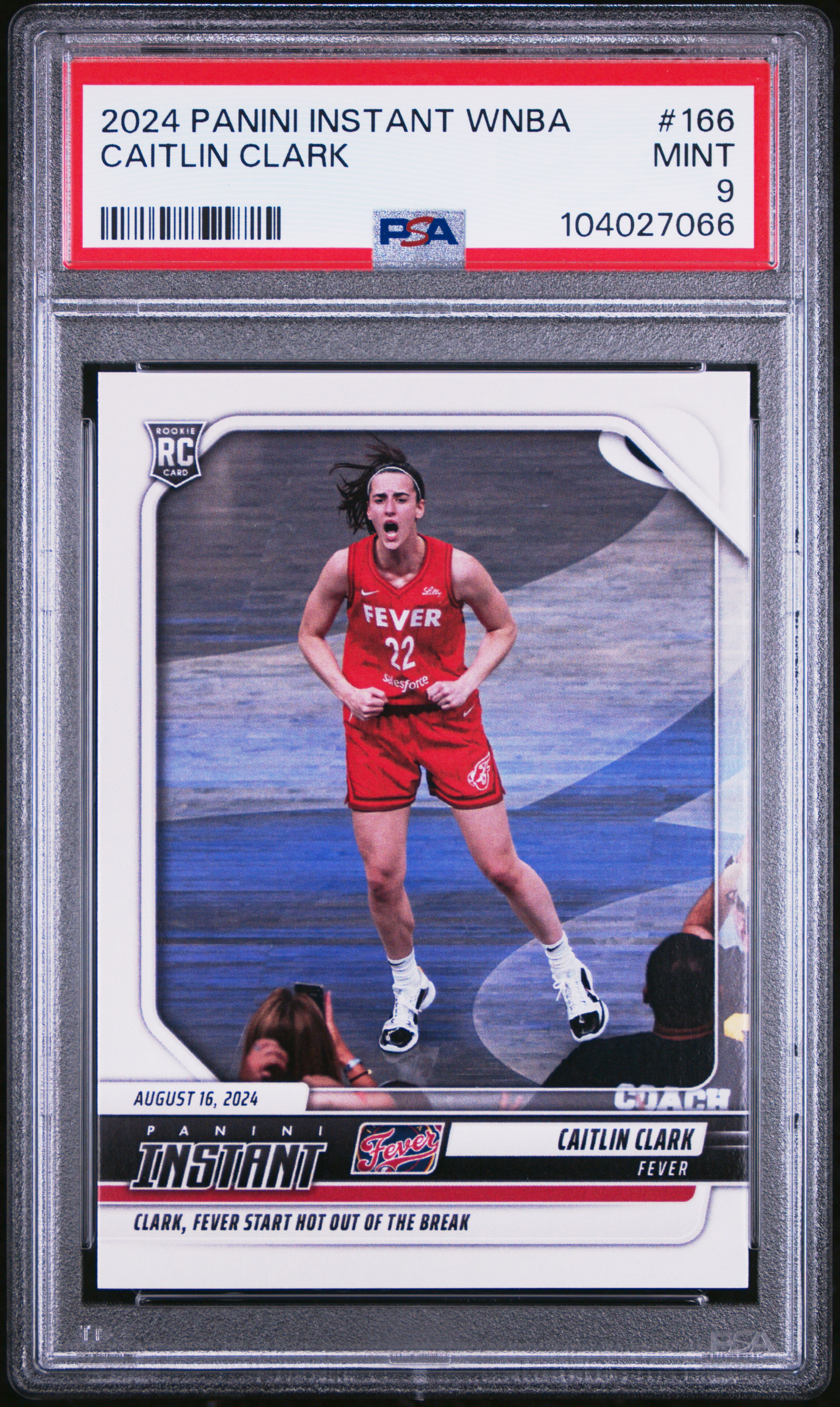 2024 Panini Instant Wnba Caitlin Clark #166 Mint 9 front