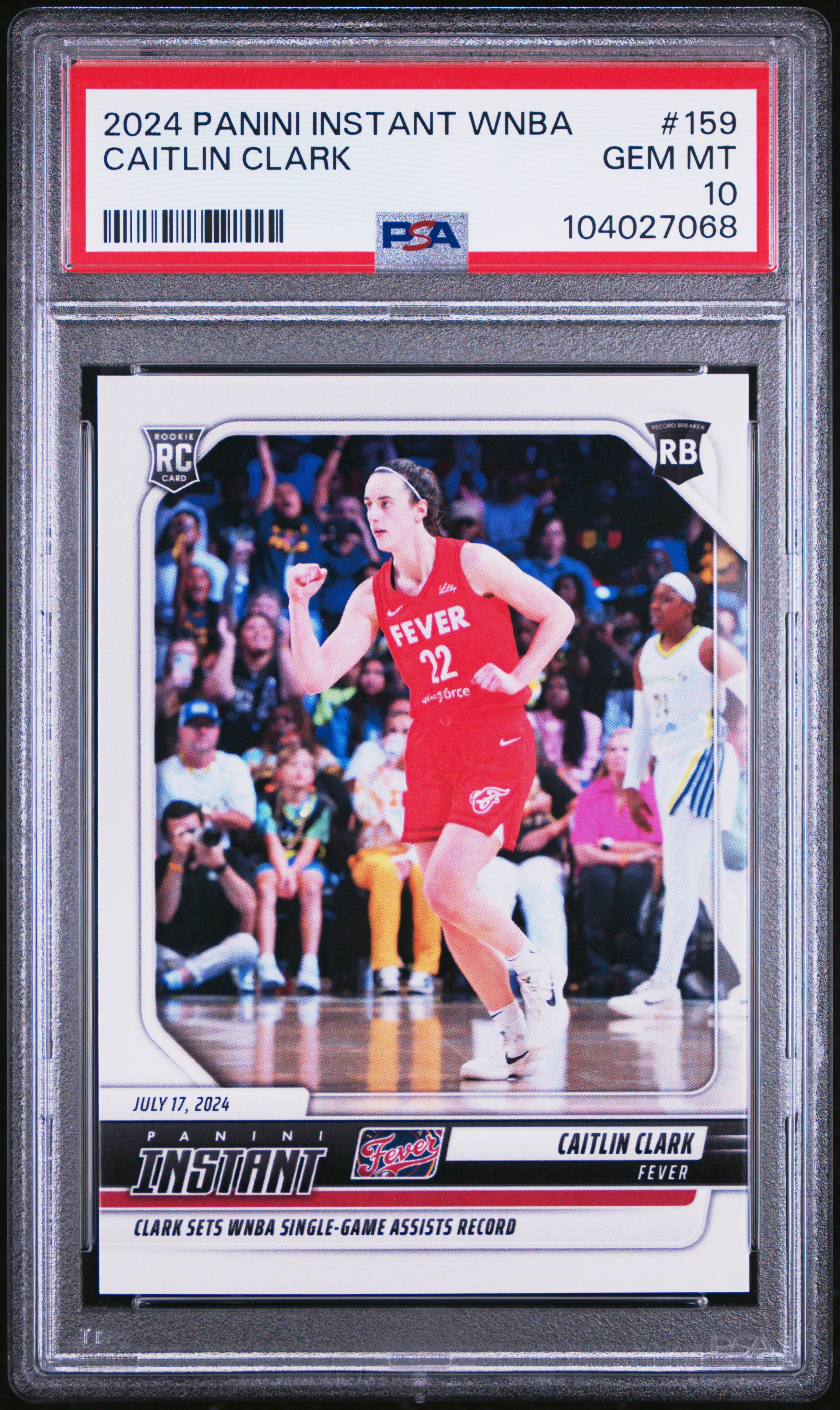 2024 Panini Instant Wnba Caitlin Clark #159 Gem Mt 10 front