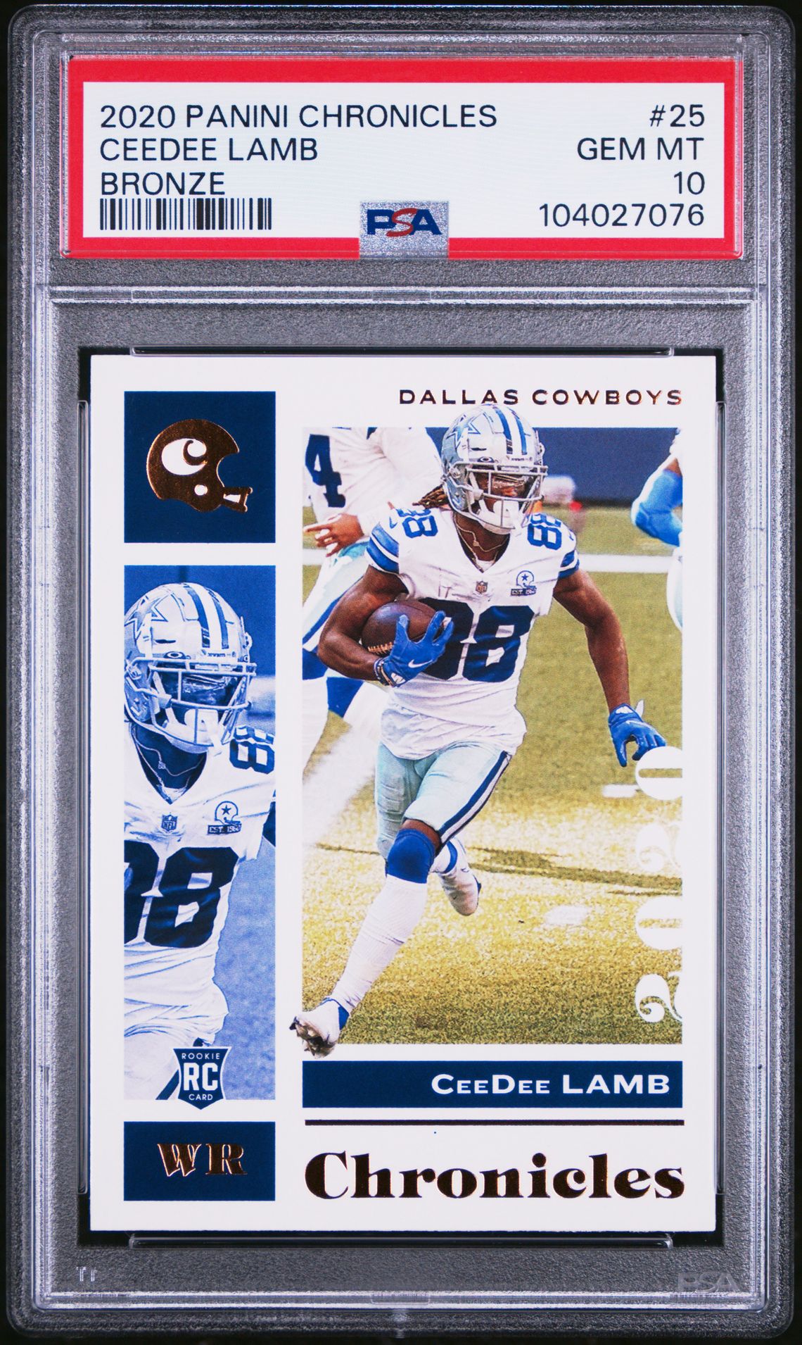 2020 Panini Chronicles Ceedee Lamb #25 (Bronze) Gem Mt 10 front