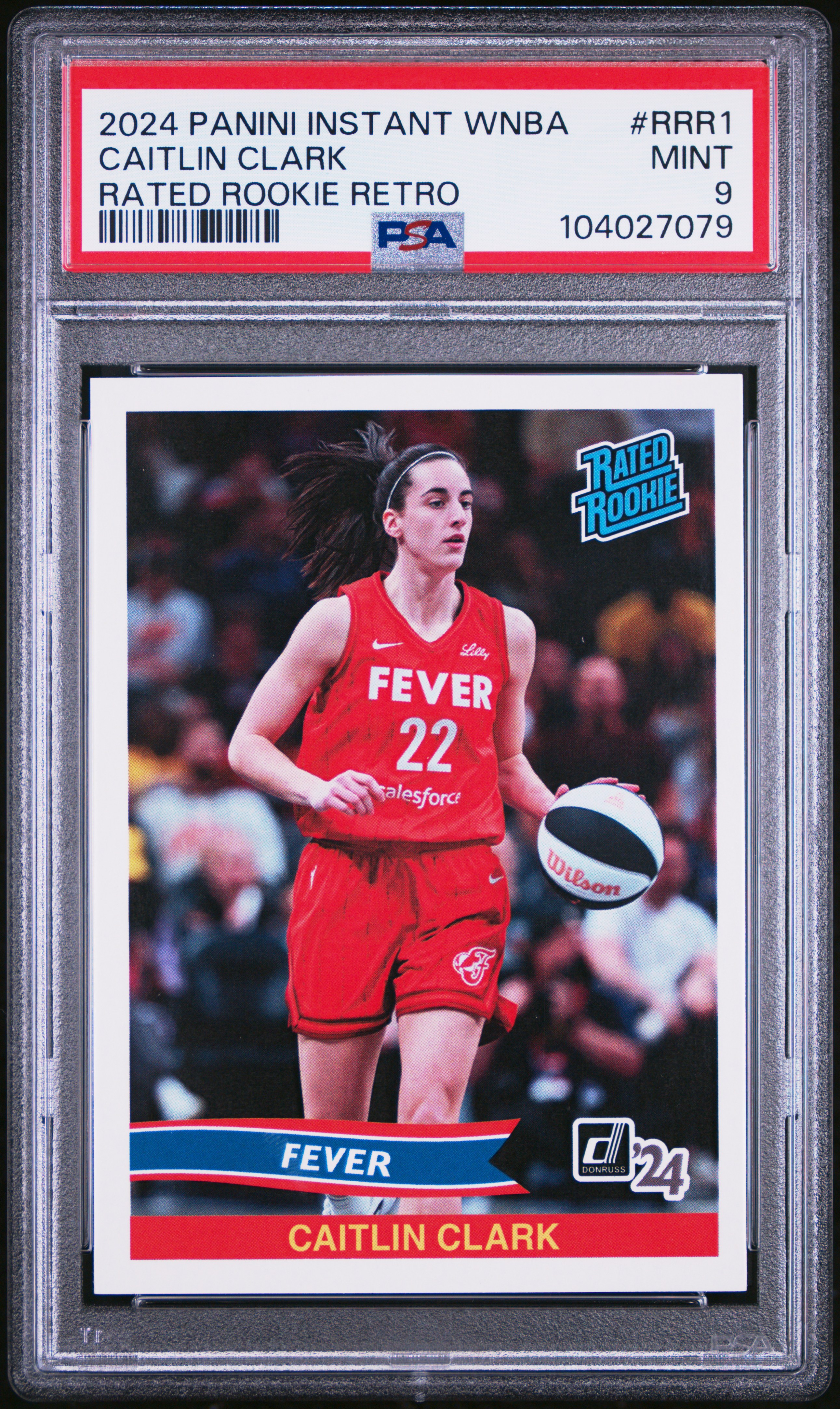2024 Panini Instant Wnba Rated Rookie Retro Caitlin Clark #Rrr1 Mint 9 front