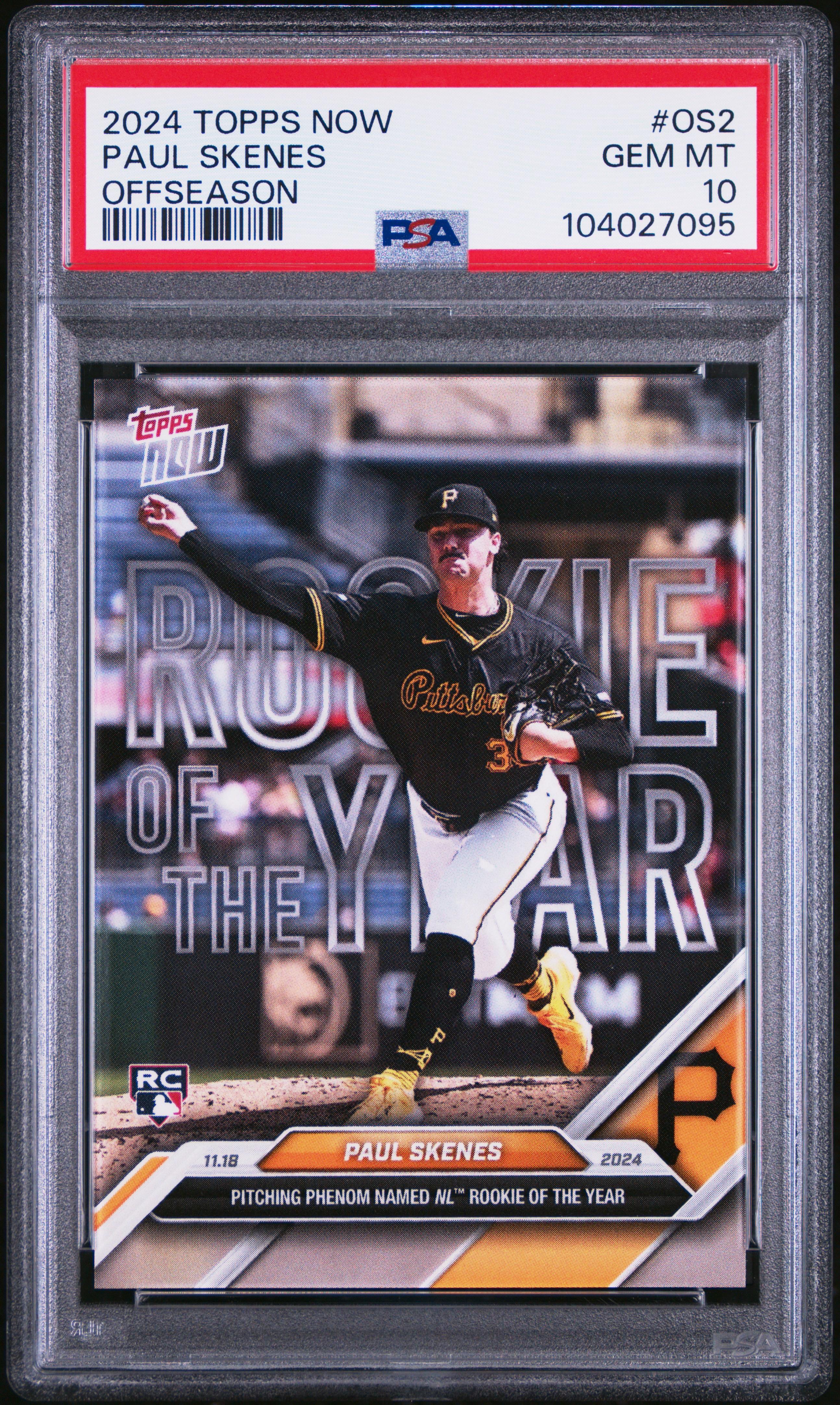 2024 Topps Now Offseason Paul Skenes #Os2 Gem Mt 10 front