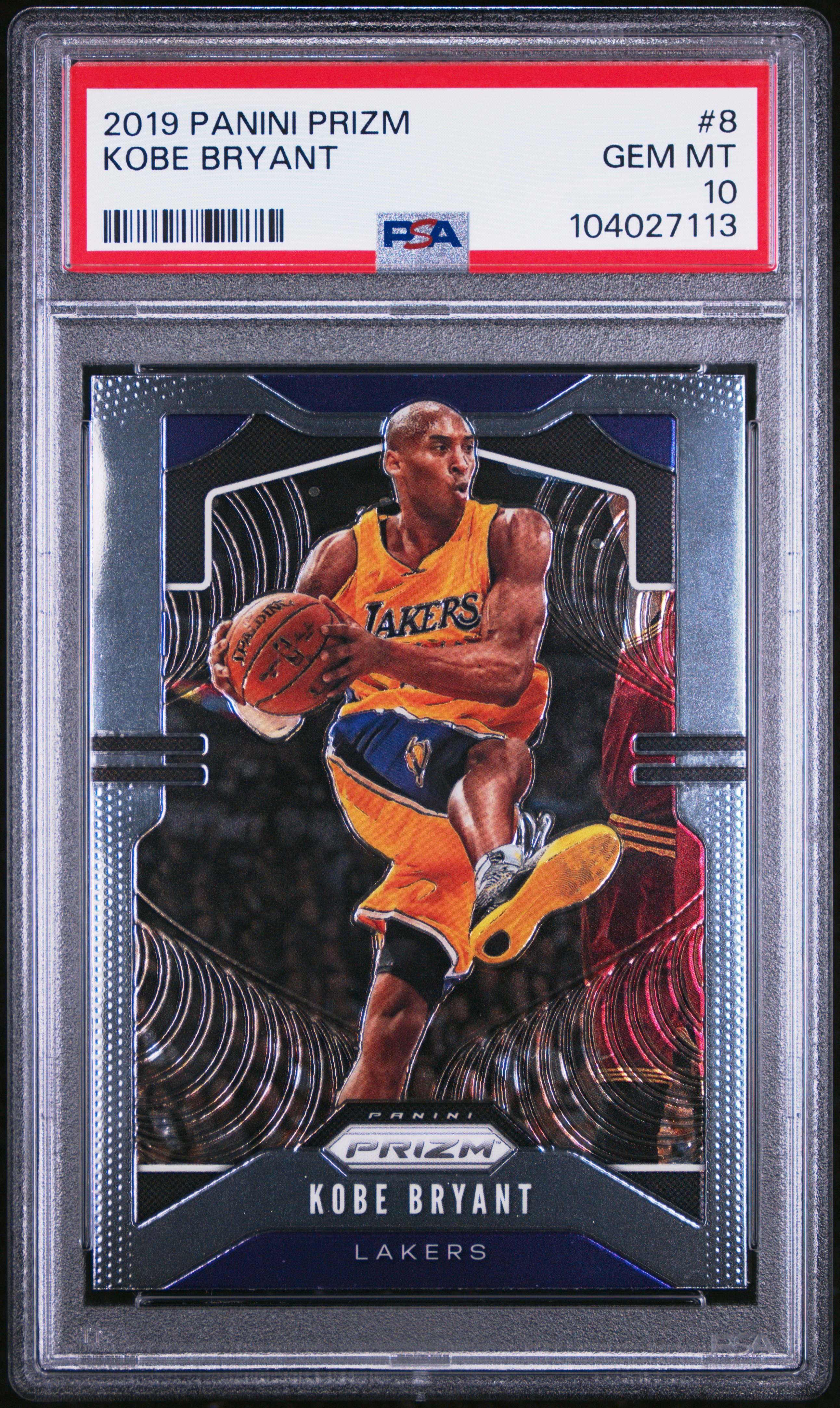 2019 Panini Prizm Kobe Bryant #8 Gem Mt 10 front