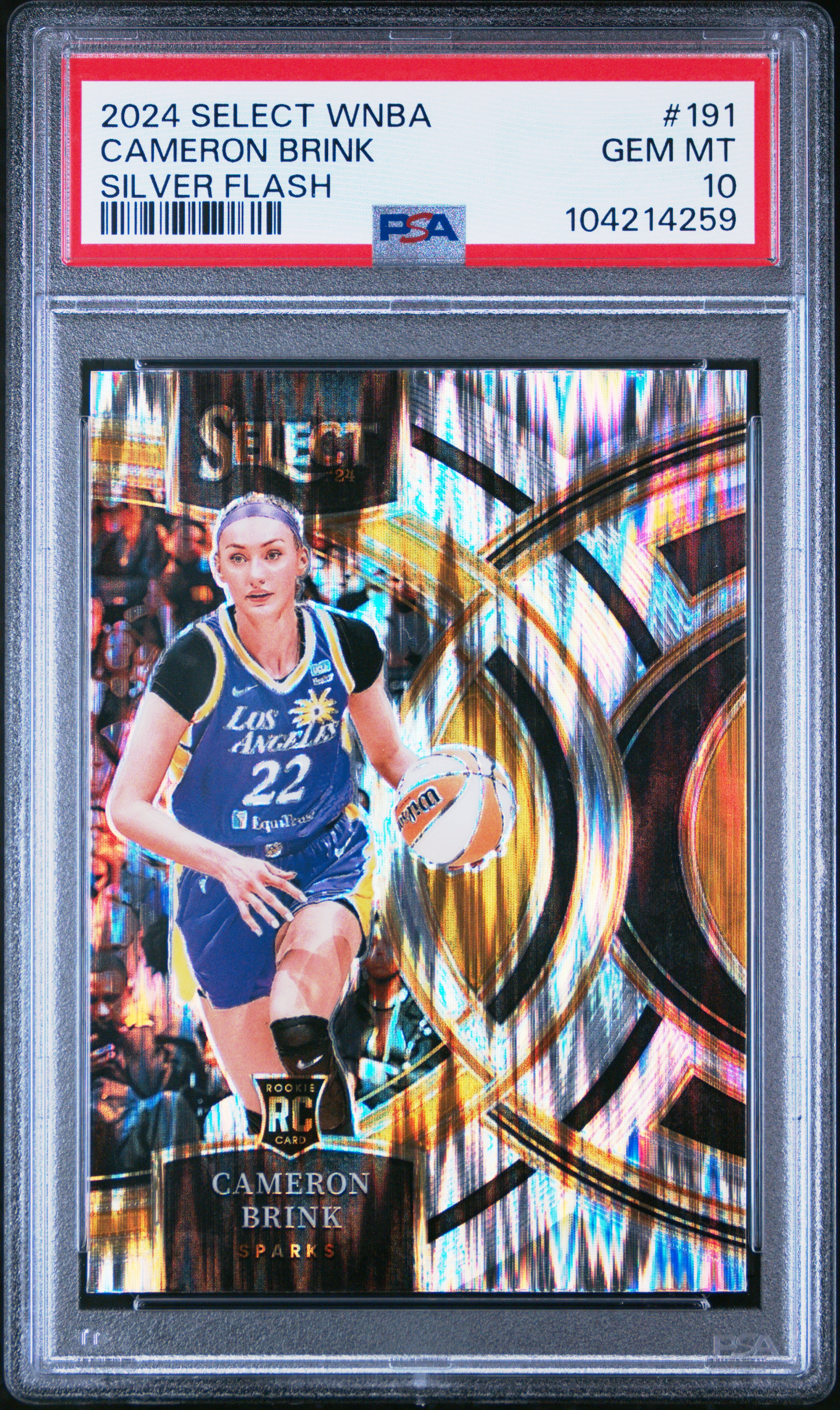 2024 Panini Select Wnba Cameron Brink #191 (Silver Flash) Gem Mt 10 front