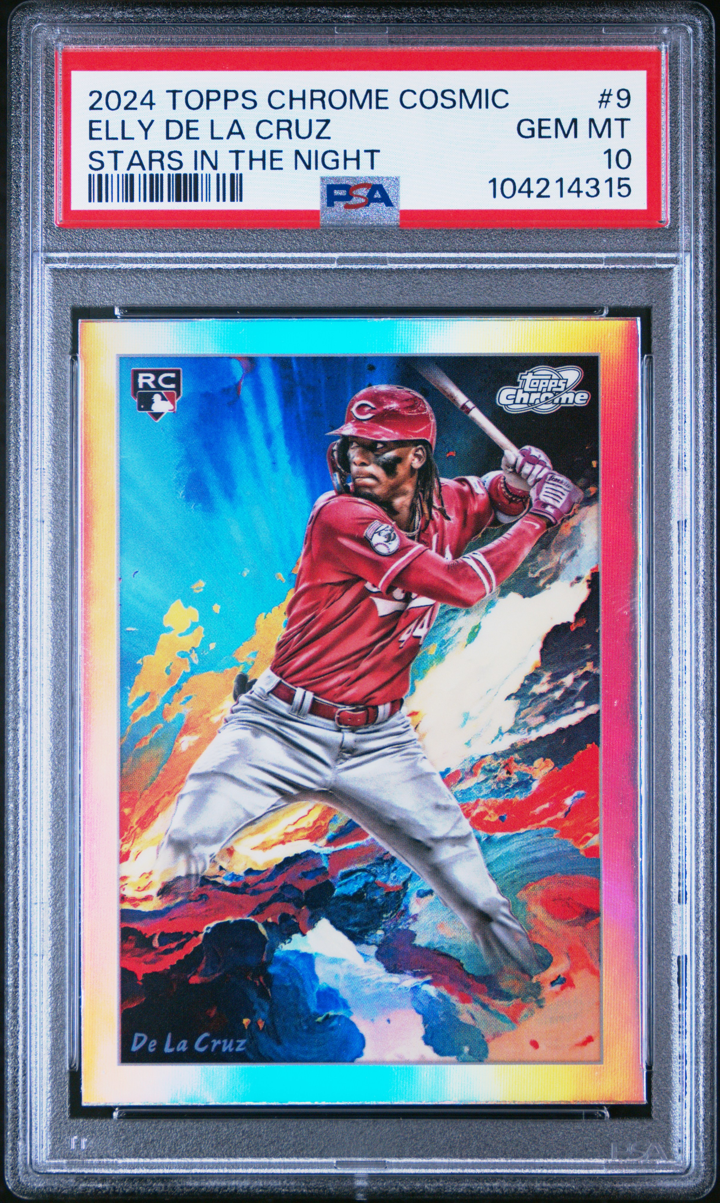 2024 Topps Chrome Cosmic Stars In The Night Elly De La Cruz #9 Gem Mt 10 front