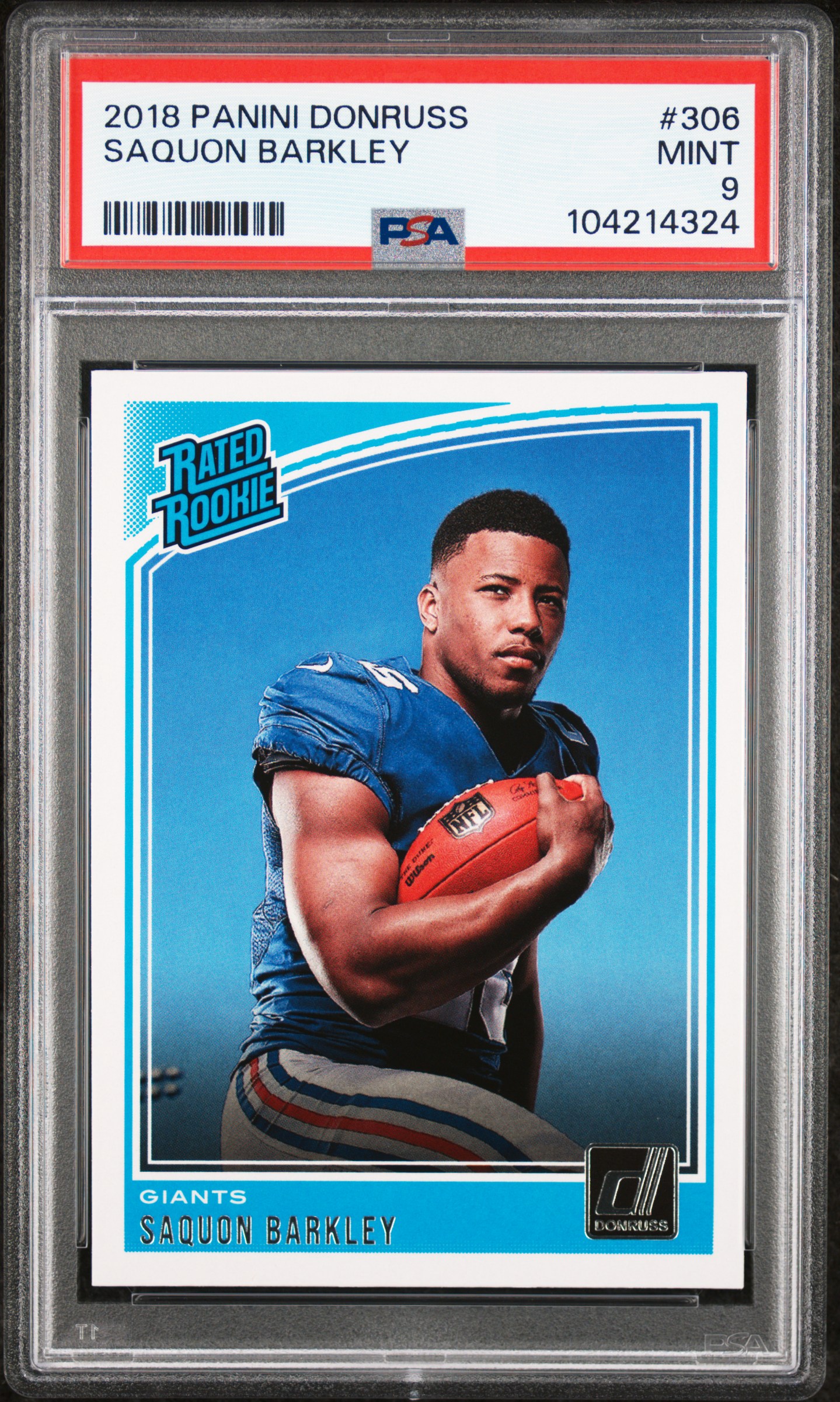 2018 Panini Donruss Saquon Barkley #306 Mint 9 front