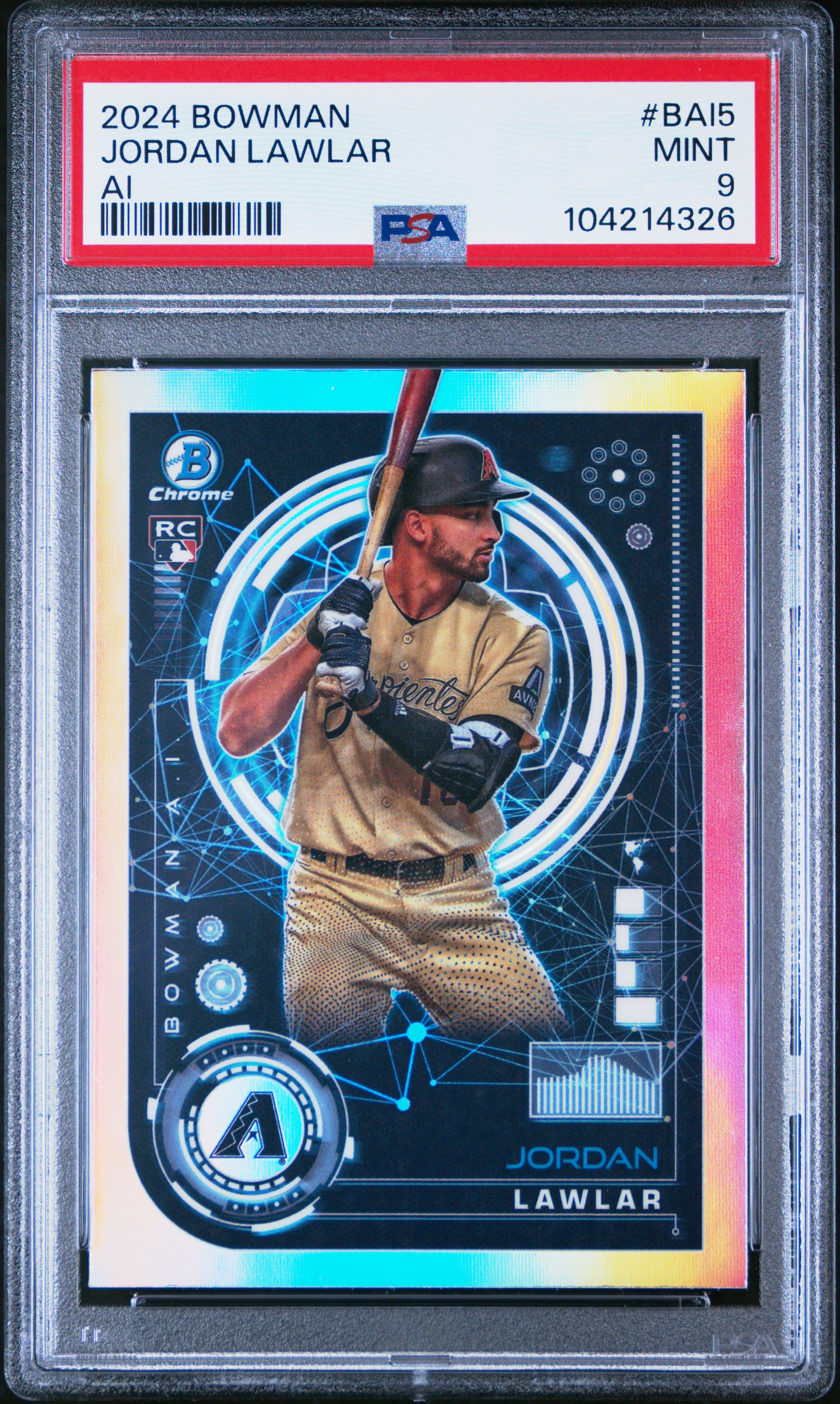 2024 Bowman Bowman Ai Jordan Lawlar #Bai5 Mint 9 front