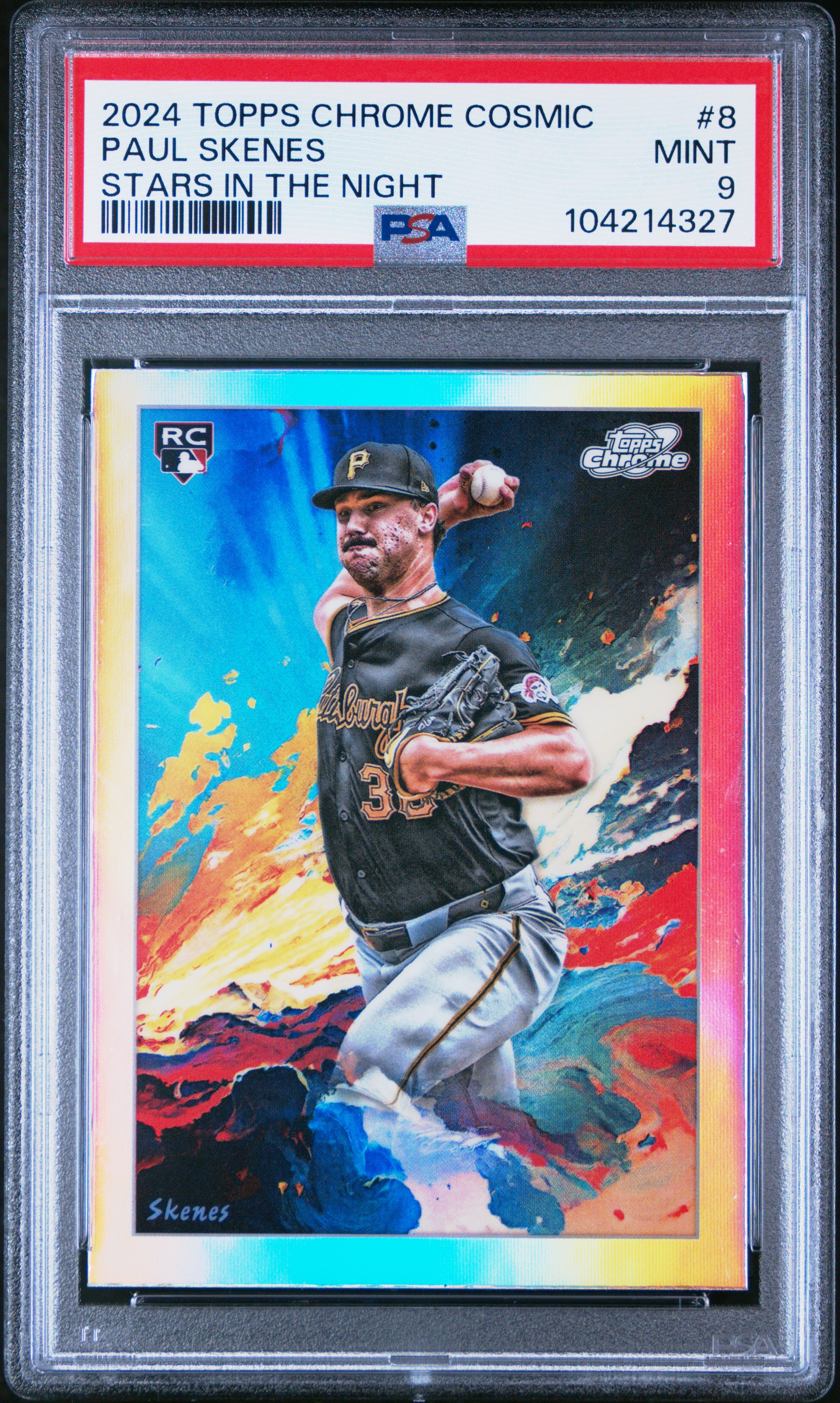 2024 Topps Chrome Cosmic Stars In The Night Paul Skenes #8 Mint 9 front