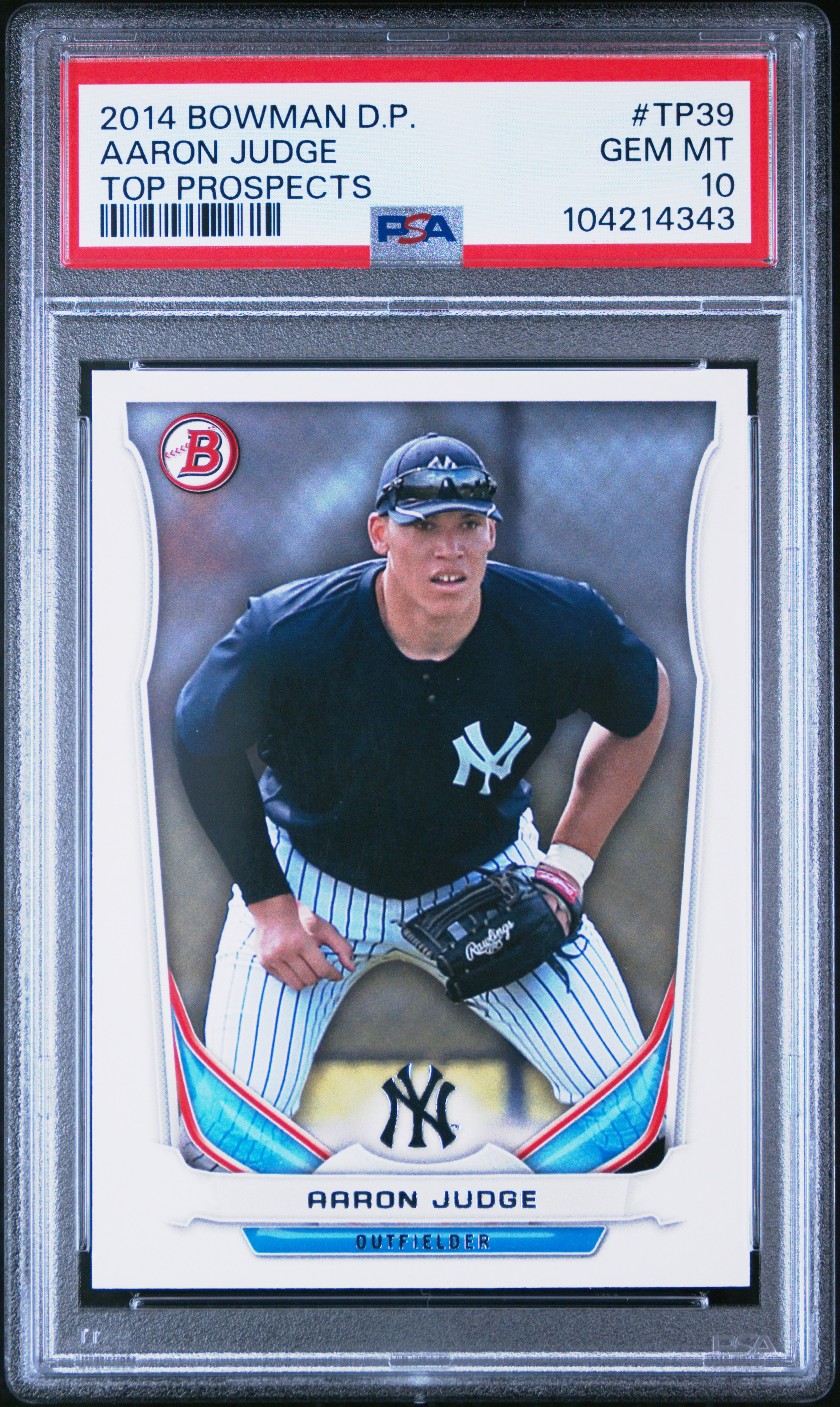 2014 Bowman Draft Picks Top Prospects Aaron Judge #Tp39 (Top Prospects) Gem Mt 10 front
