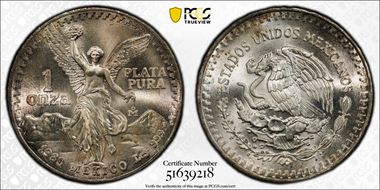 1983-Mo Onza Libertad Ag MS68