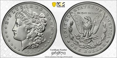 2021-D $1 Morgan Dollar 100th Anniversary MS69