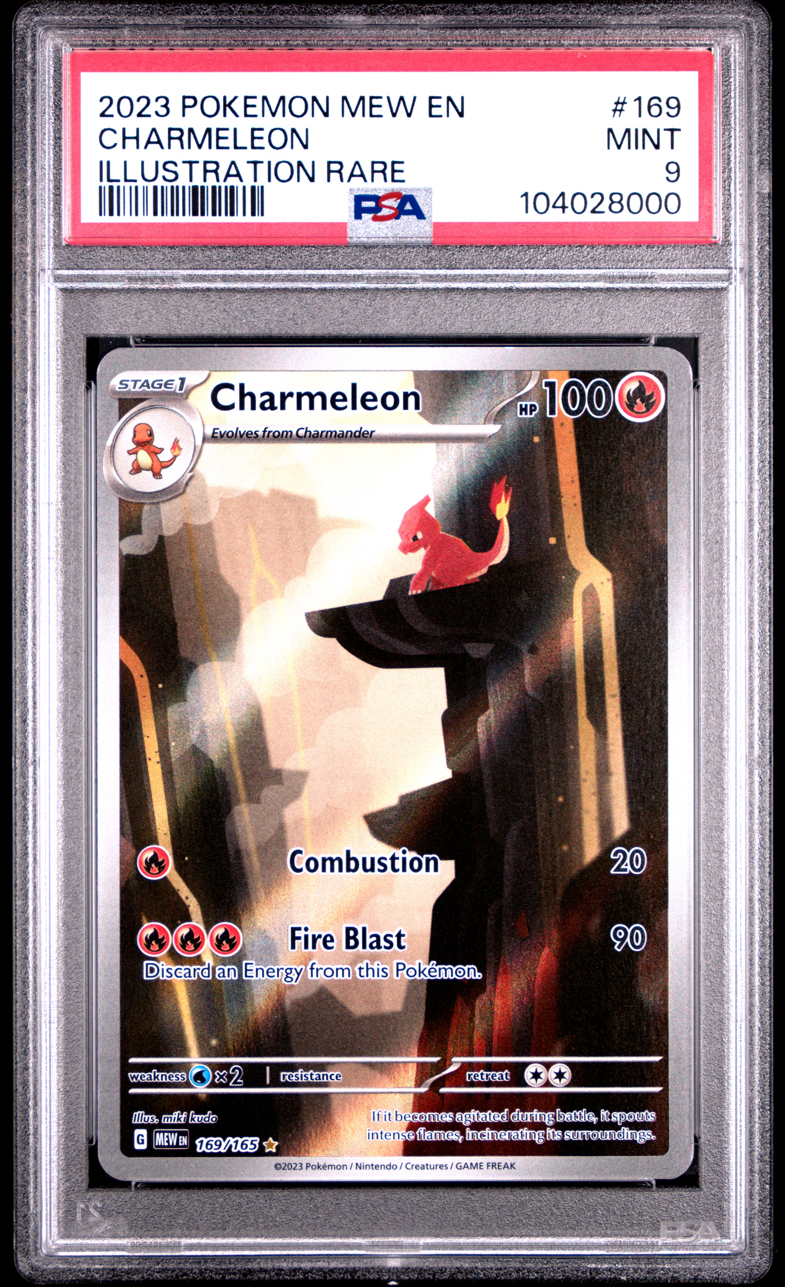 2023 Pokemon Mew En-151 Charmeleon #169 (Illustration Rare) Mint 9 back