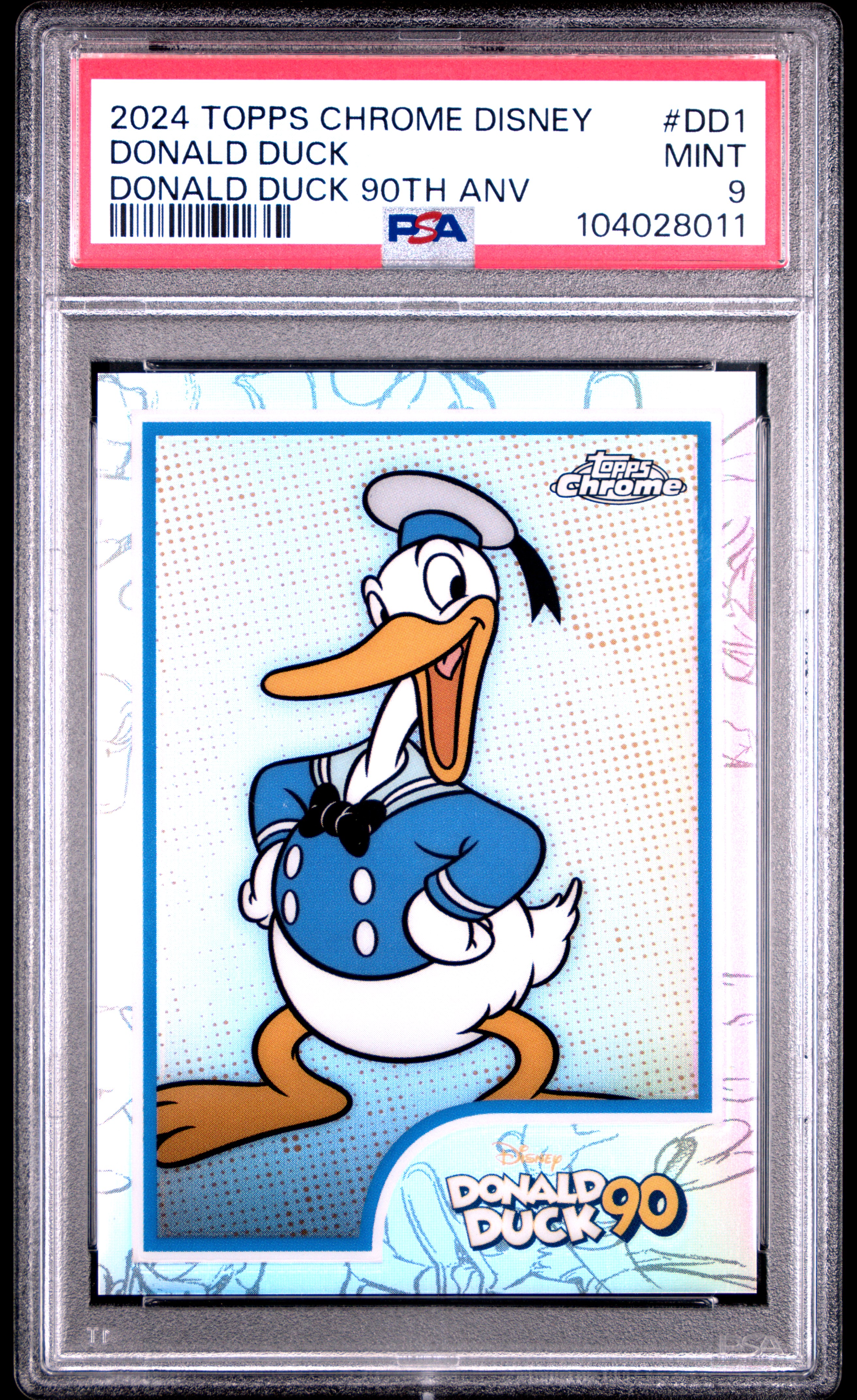 2024 Topps Chrome Disney Donald Duck 90Th Anniversary Donald Duck #Dd1 Mint 9 back