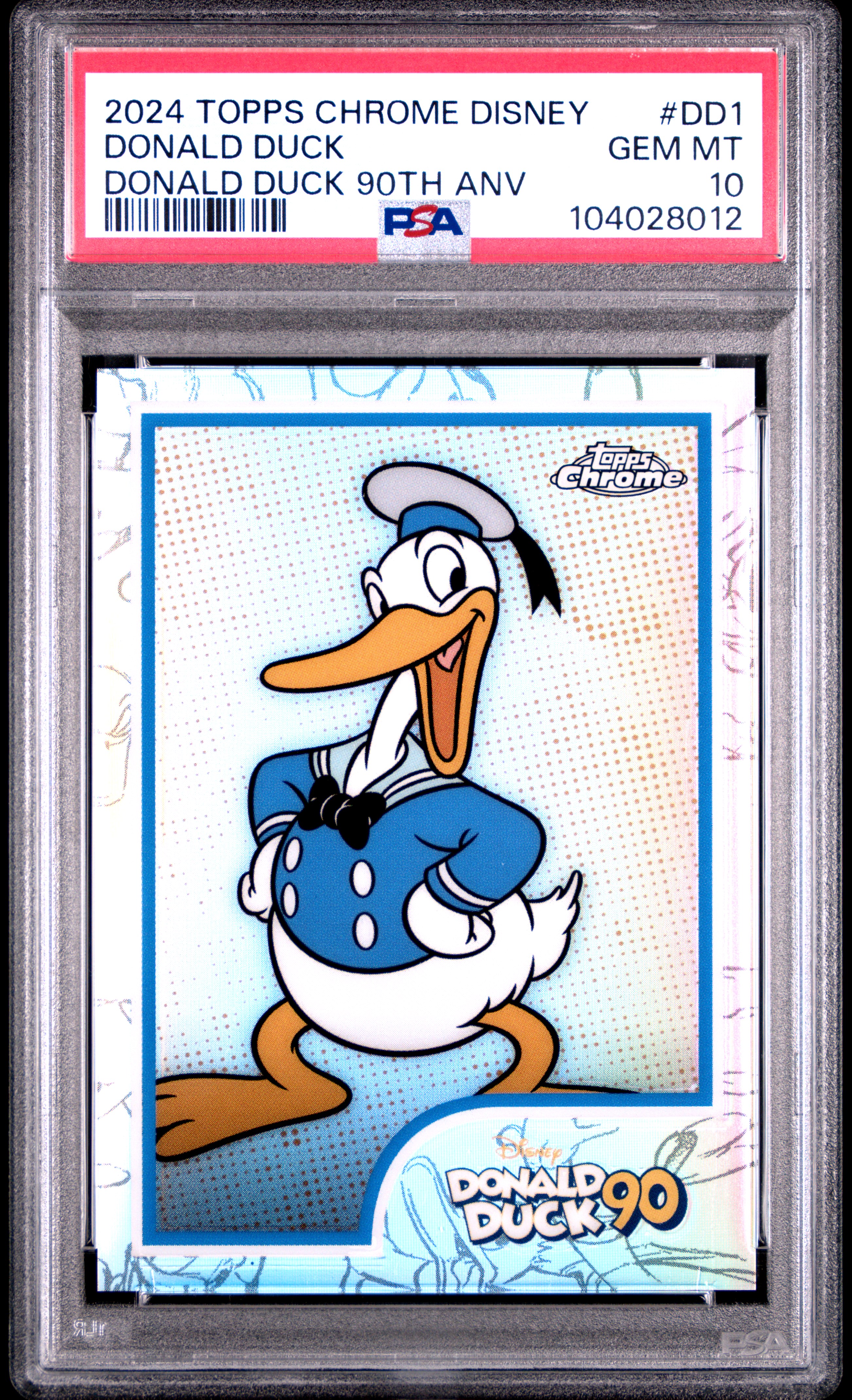 2024 Topps Chrome Disney Donald Duck 90Th Anniversary Donald Duck #Dd1 Gem Mt 10 back
