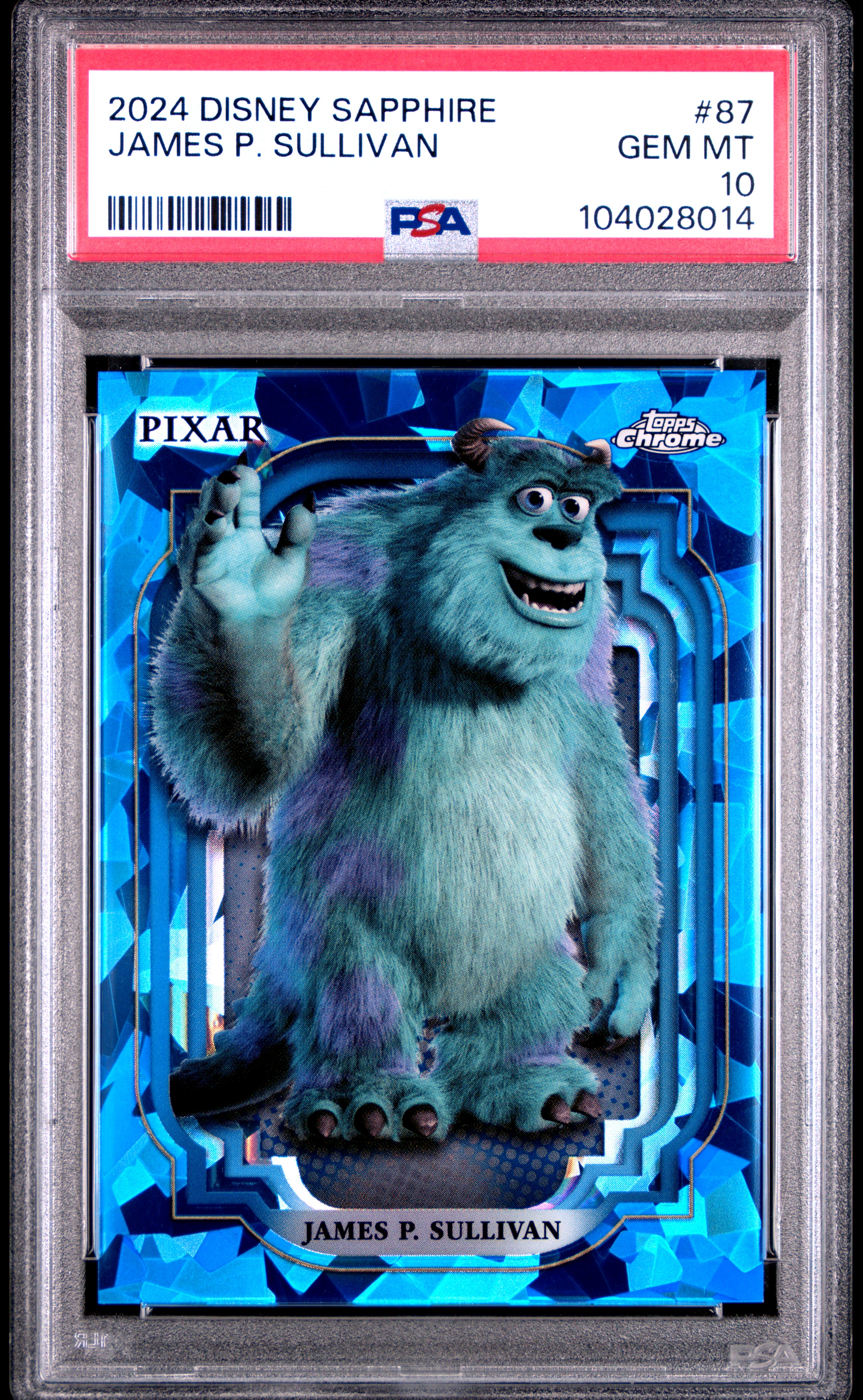 2024 Topps Chrome Disney Sapphire Edition James P. Sullivan #87 Gem Mt 10 back