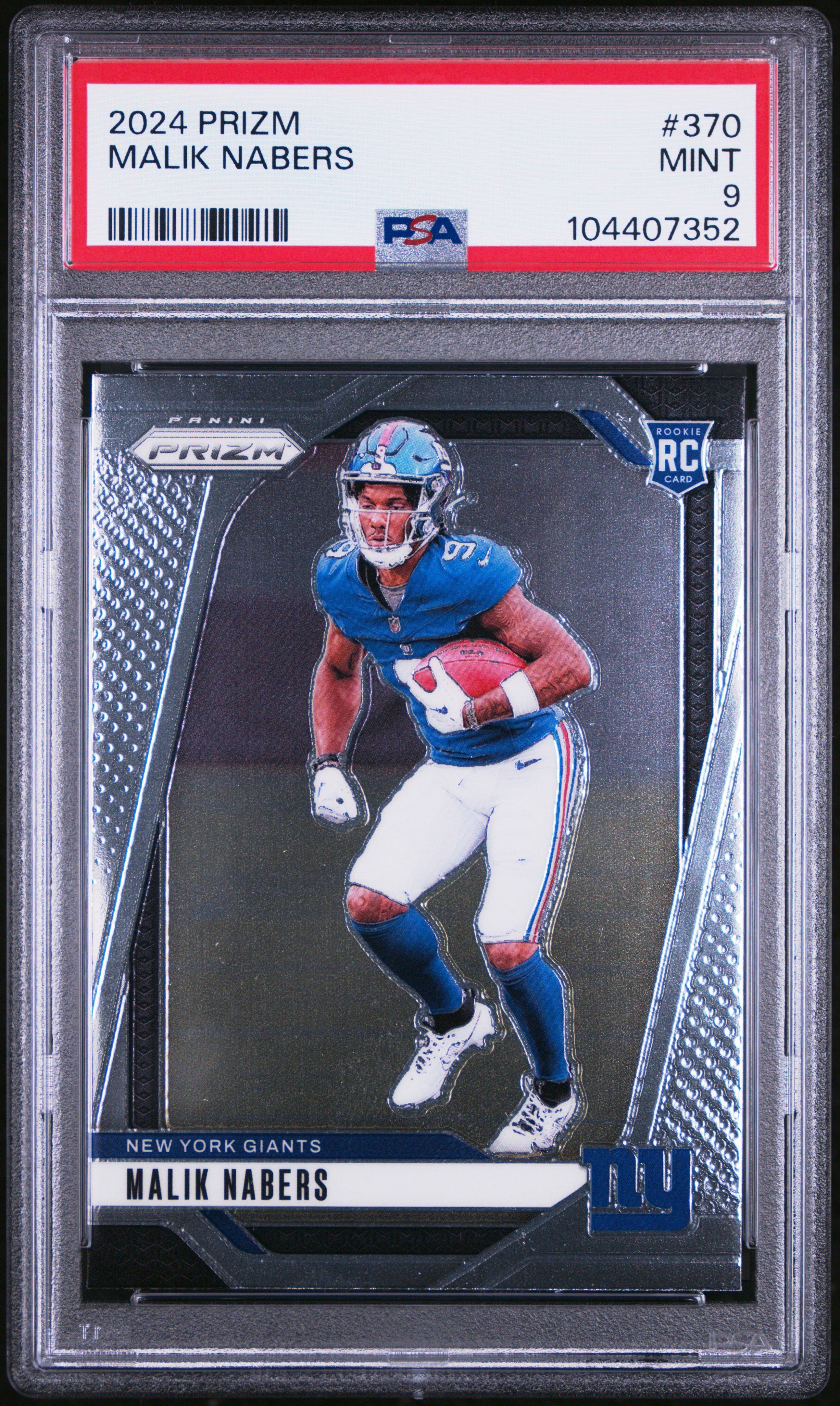 2024 Panini Prizm Malik Nabers #370 Mint 9 front