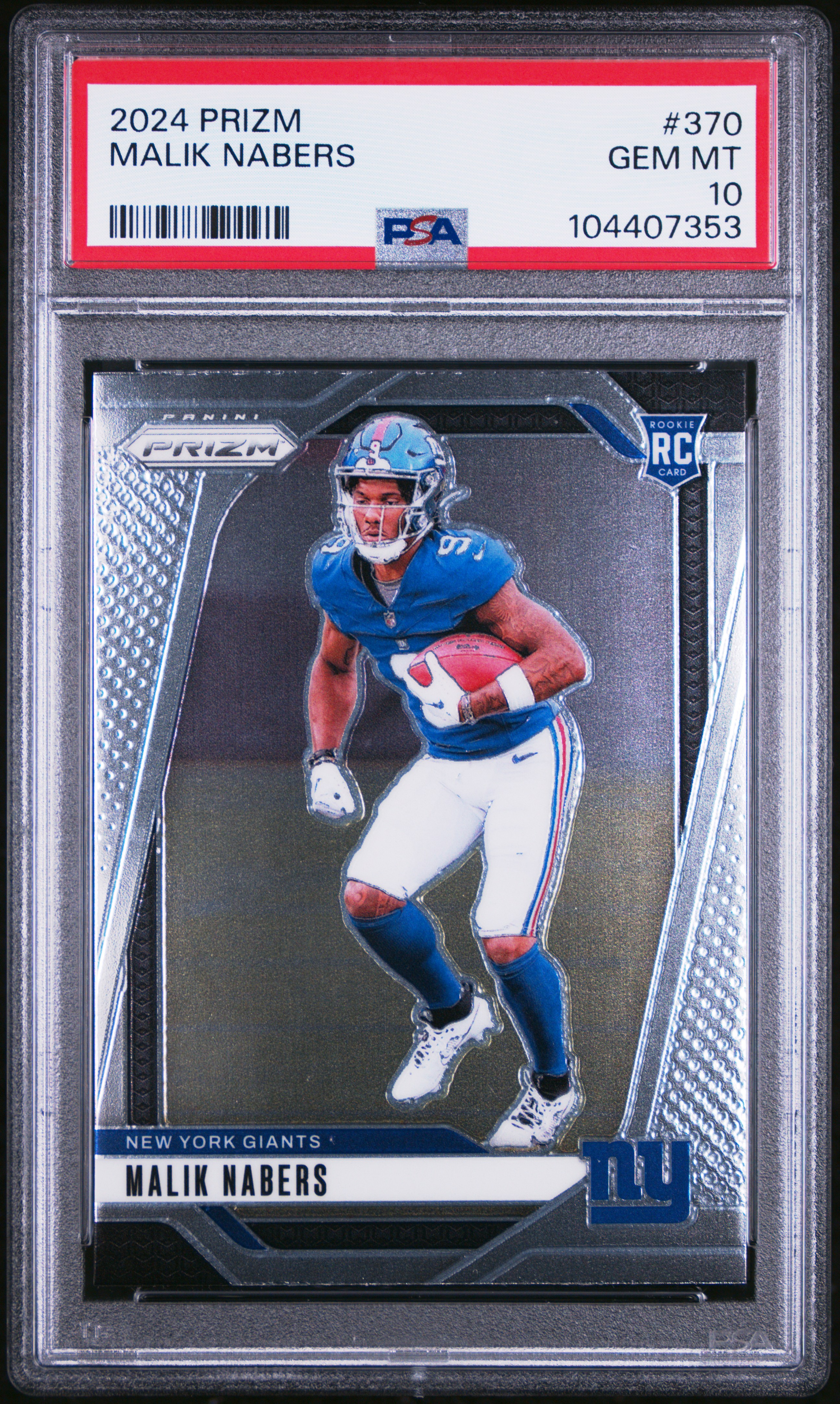 2024 Panini Prizm Malik Nabers #370 Gem Mt 10 front