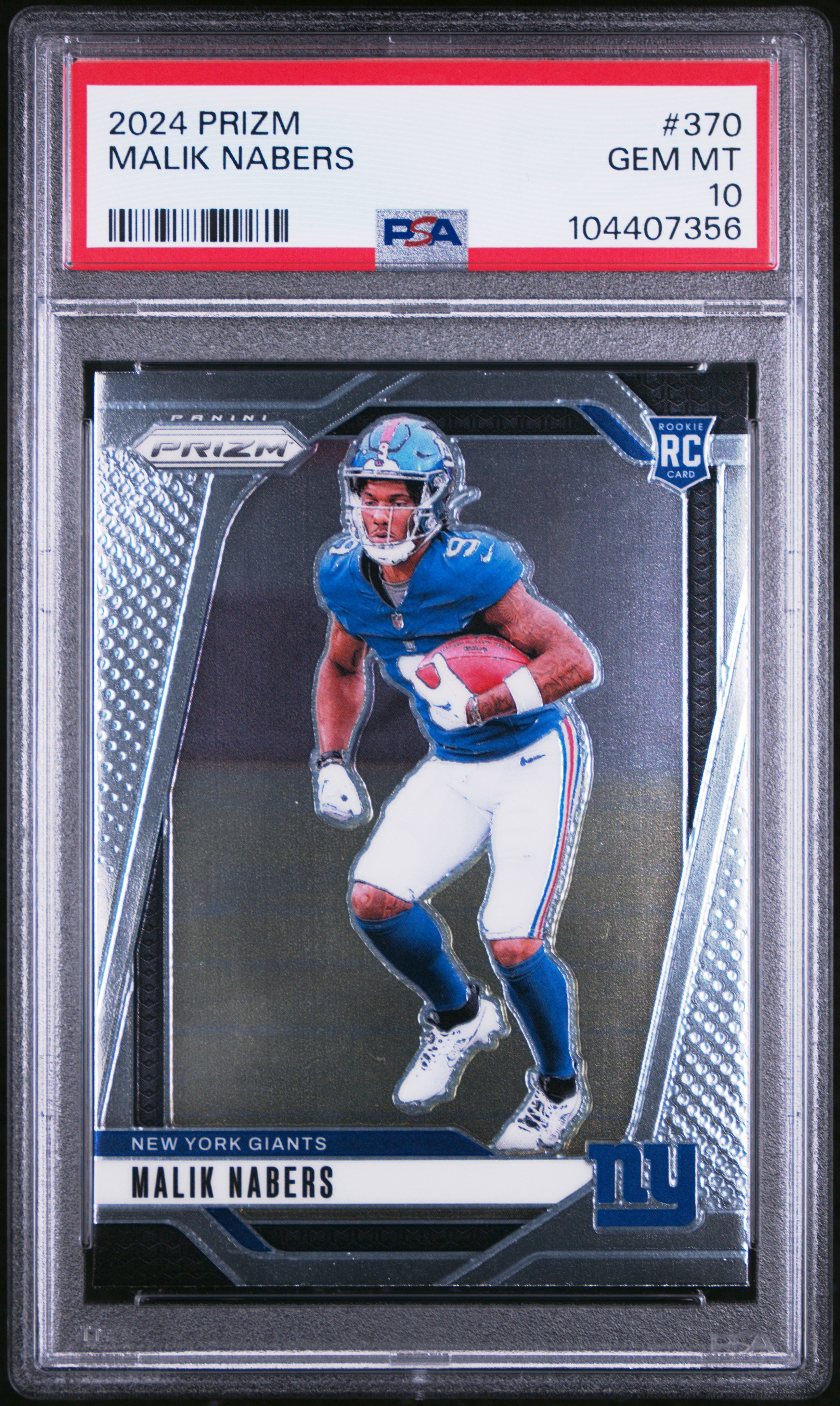 2024 Panini Prizm Malik Nabers #370 Gem Mt 10 front