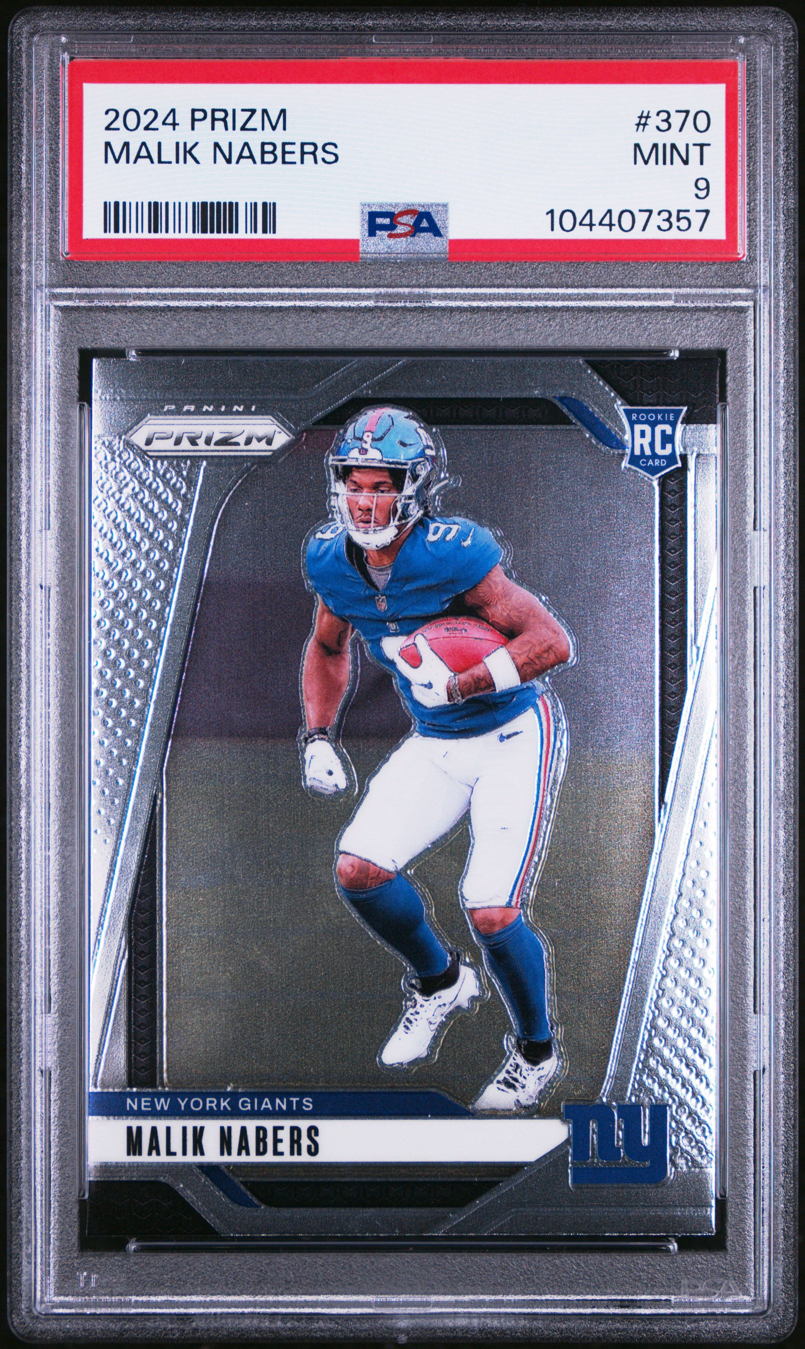 2024 Panini Prizm Malik Nabers #370 Mint 9 front