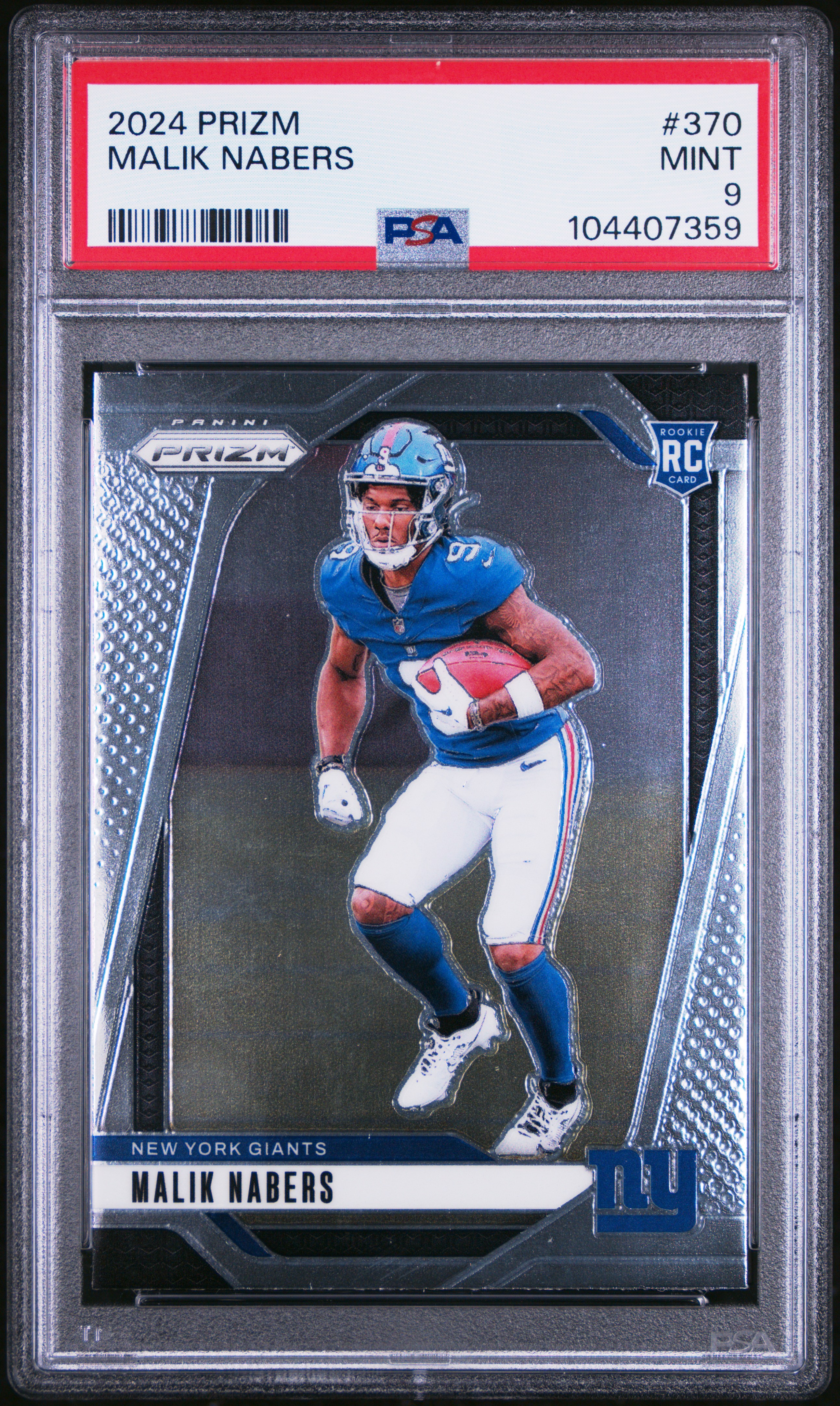 2024 Panini Prizm Malik Nabers #370 Mint 9 front