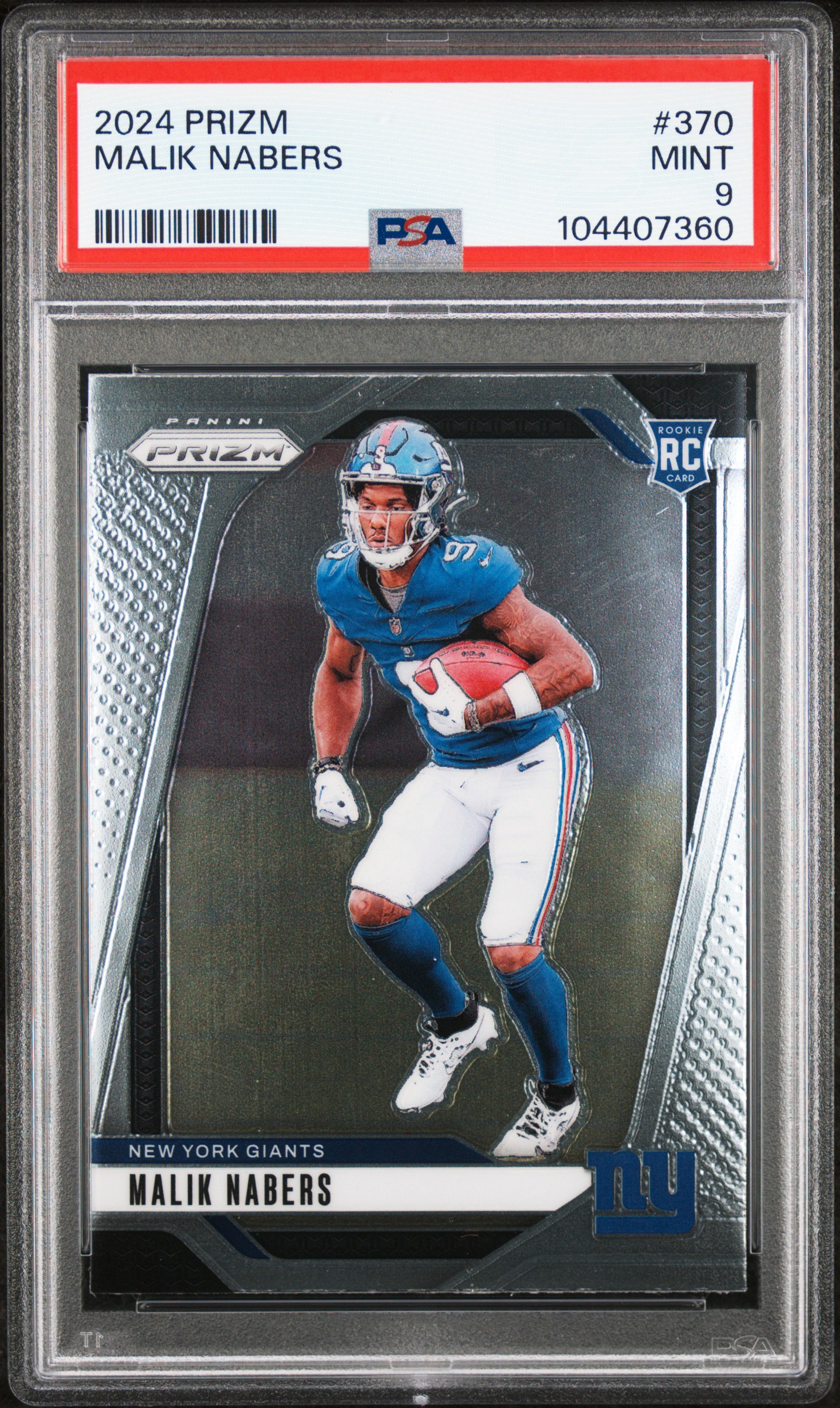 2024 Panini Prizm Malik Nabers #370 Mint 9 front