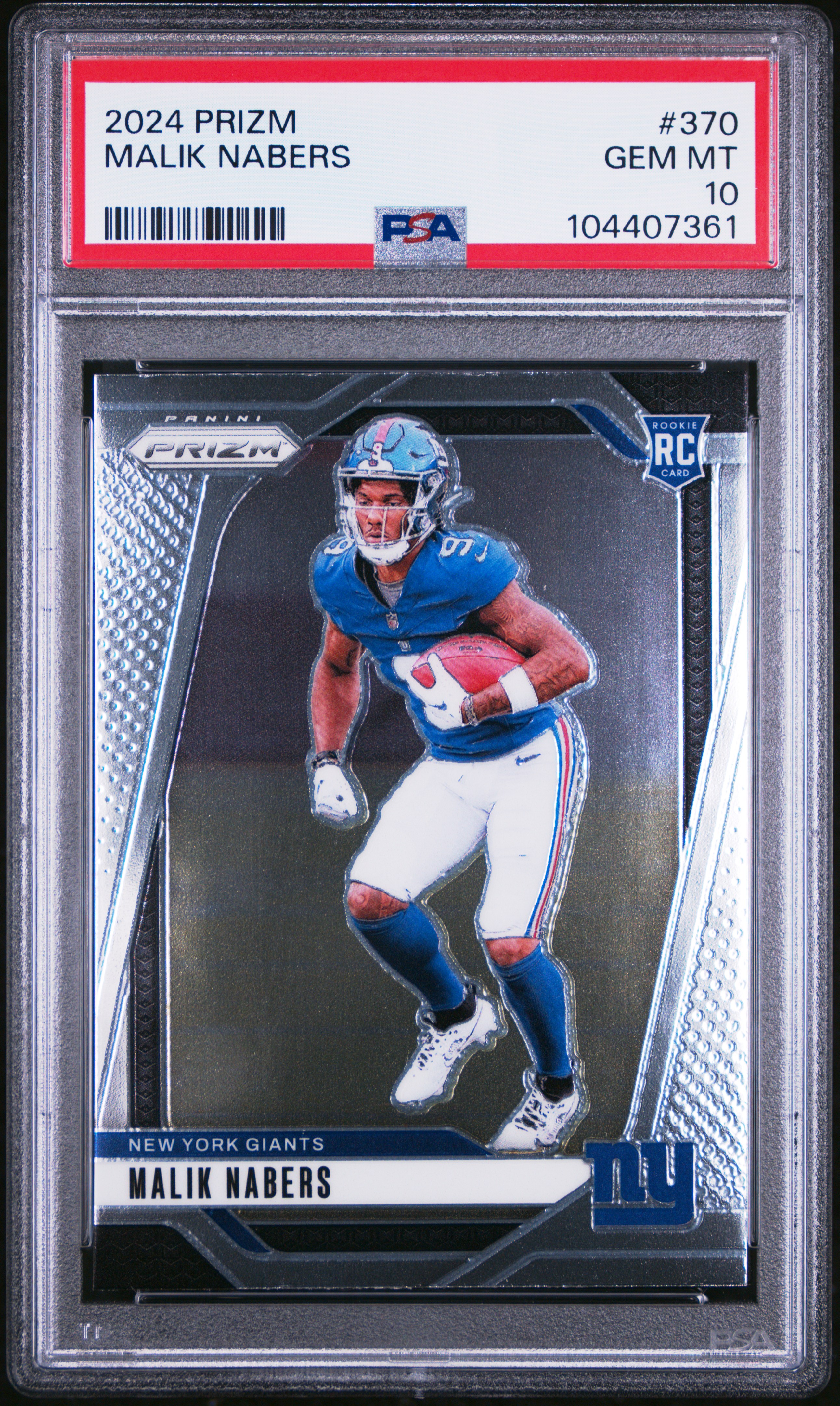 2024 Panini Prizm Malik Nabers #370 Gem Mt 10 front