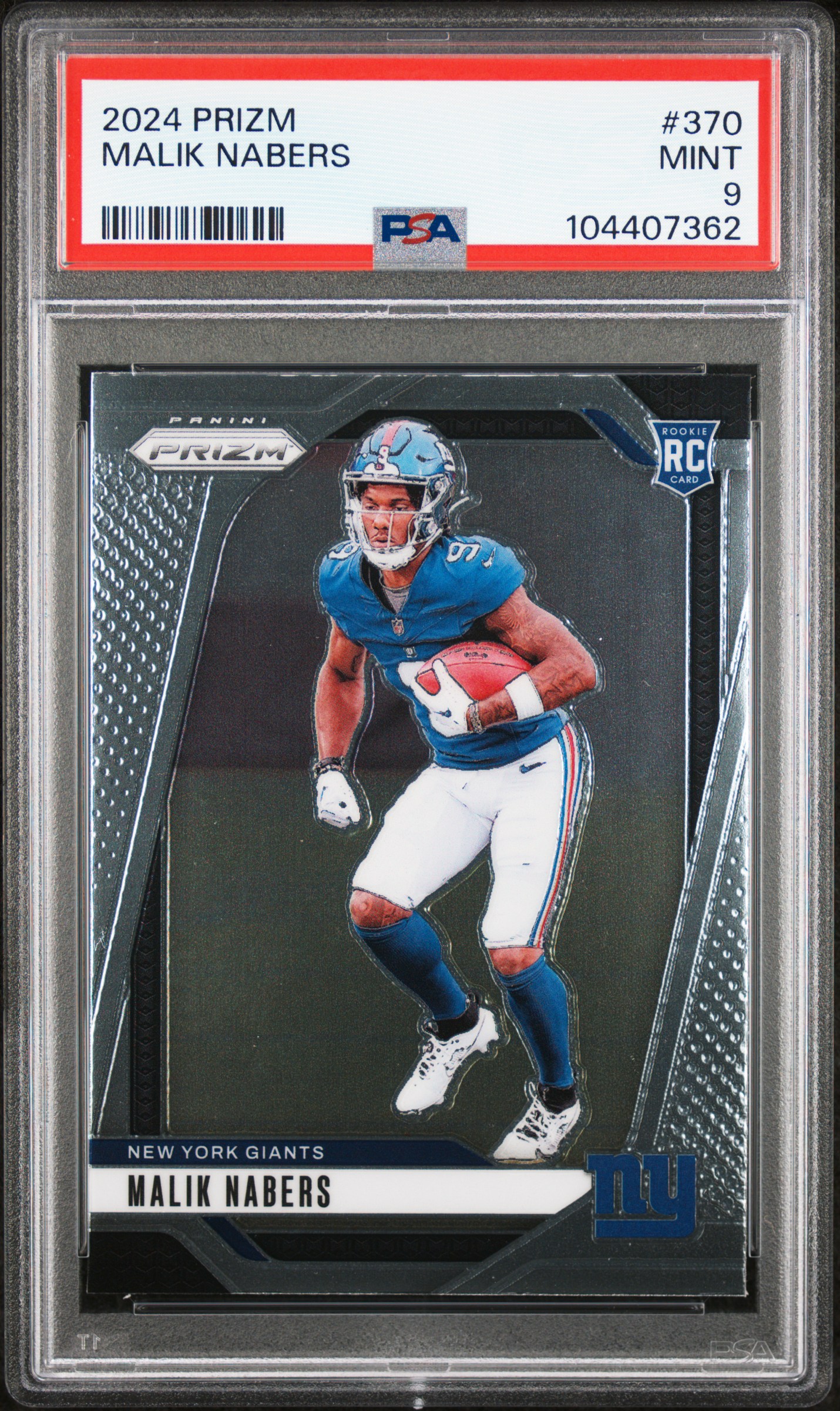 2024 Panini Prizm Malik Nabers #370 Mint 9 front