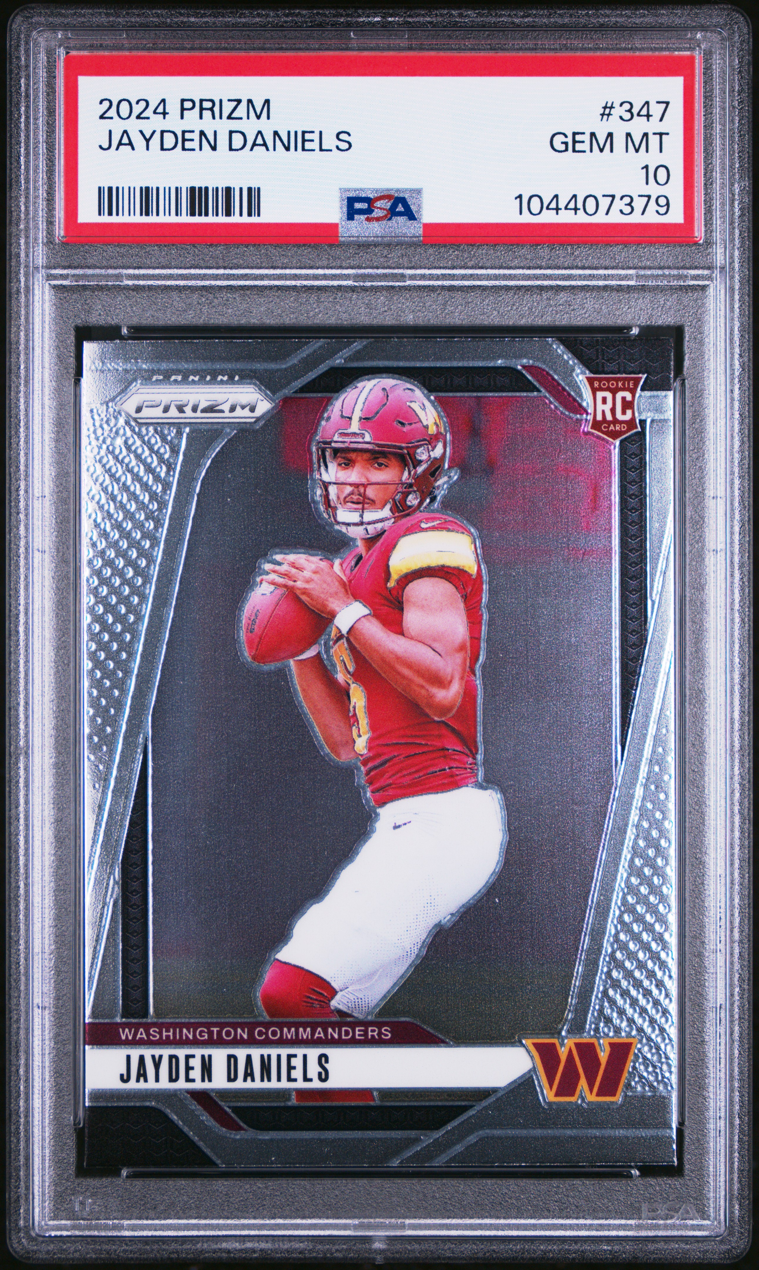 2024 Panini Prizm Jayden Daniels #347 Gem Mt 10 front