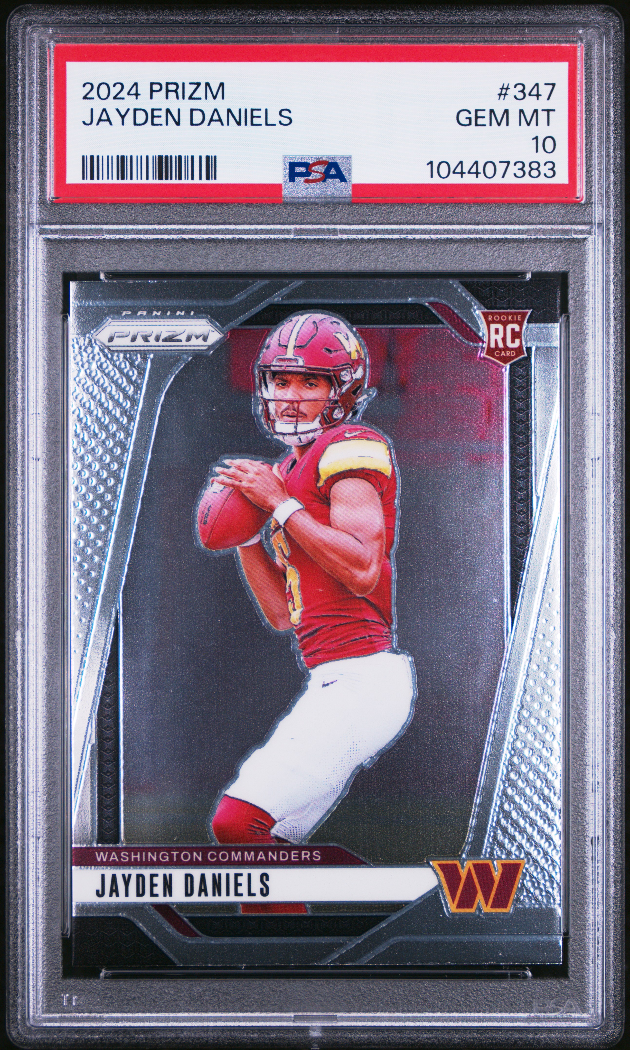 2024 Panini Prizm Jayden Daniels #347 Gem Mt 10 front