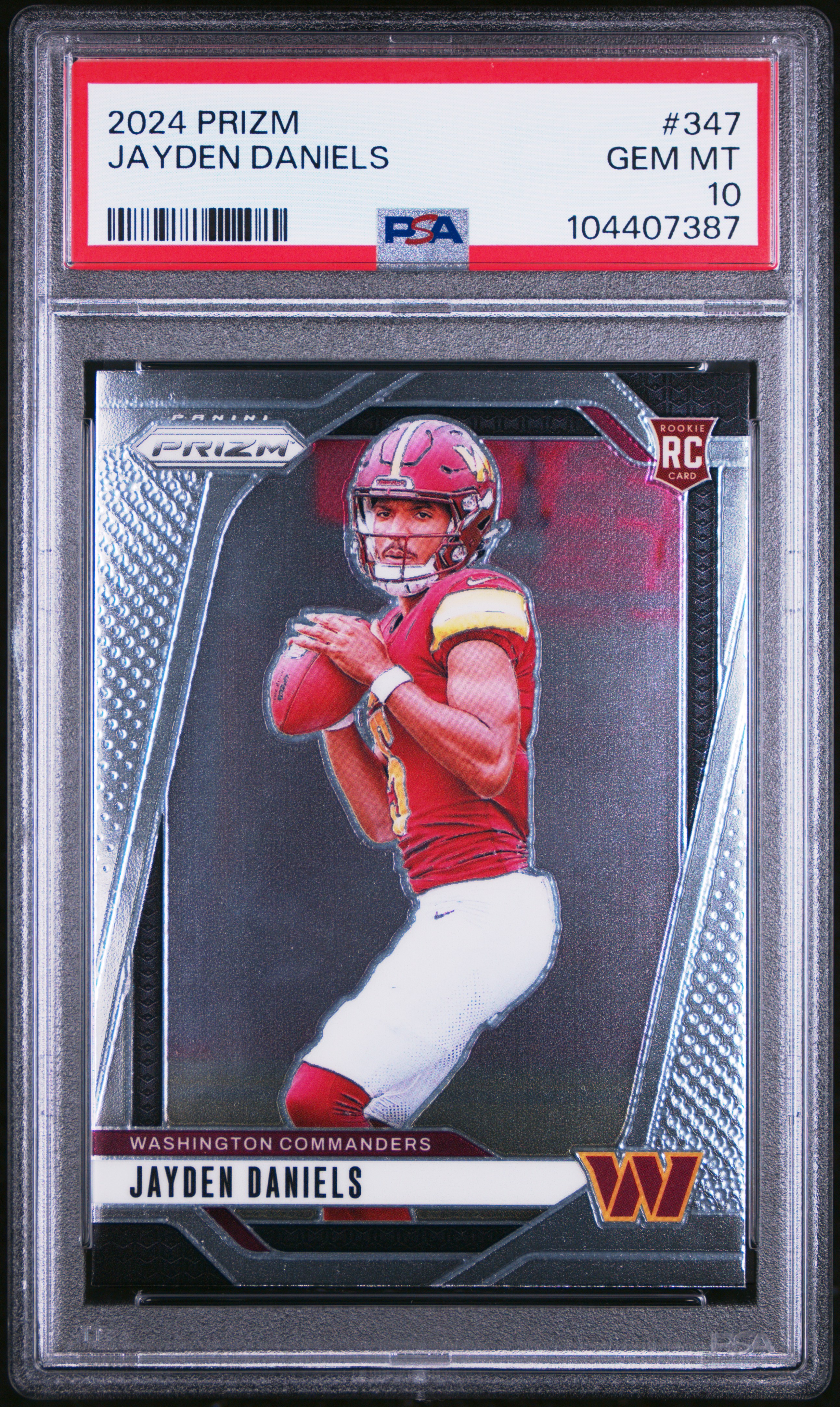 2024 Panini Prizm Jayden Daniels #347 Gem Mt 10 front