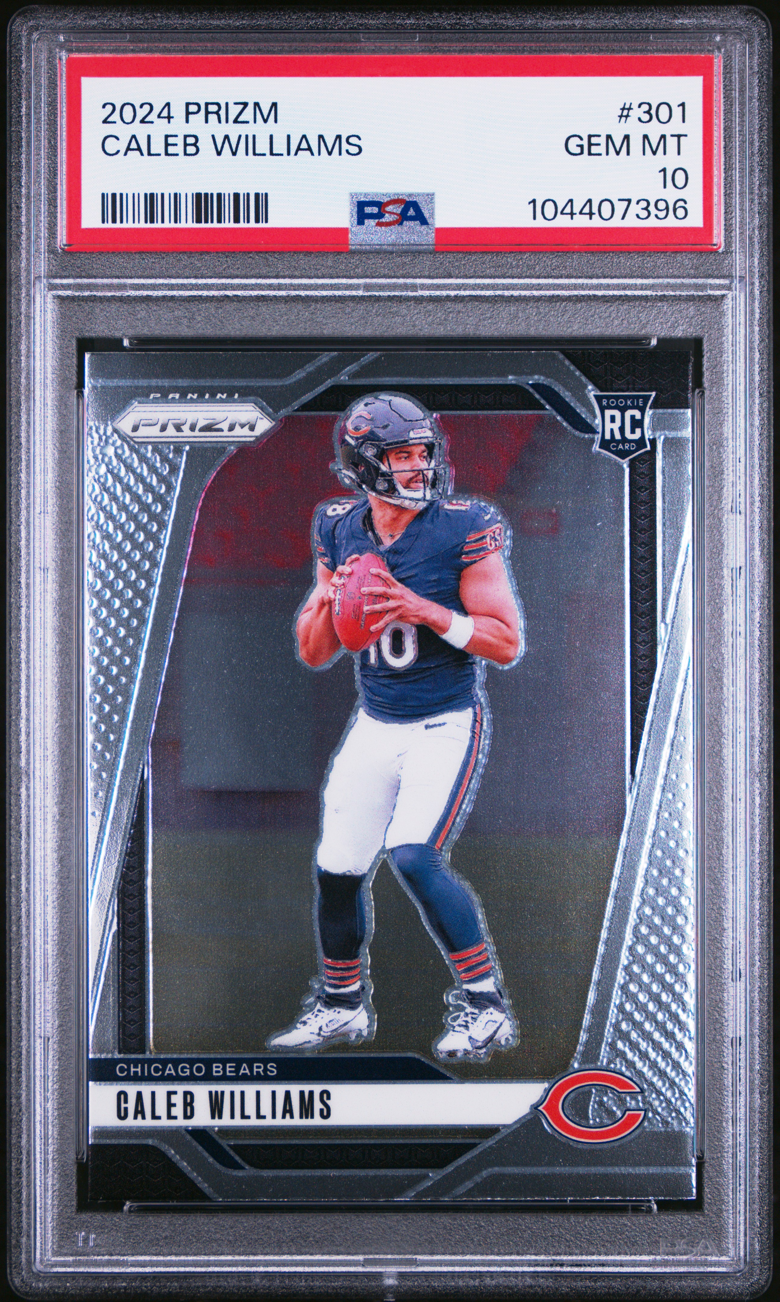 2024 Panini Prizm Caleb Williams #301 Gem Mt 10 front